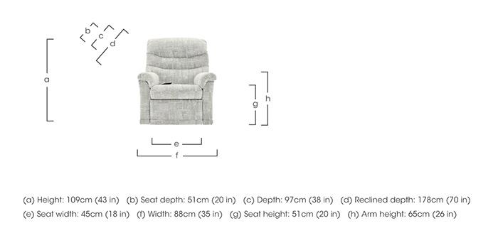 Malvern Fabric Small Rise and Recline Armchair in  on Furniture Village