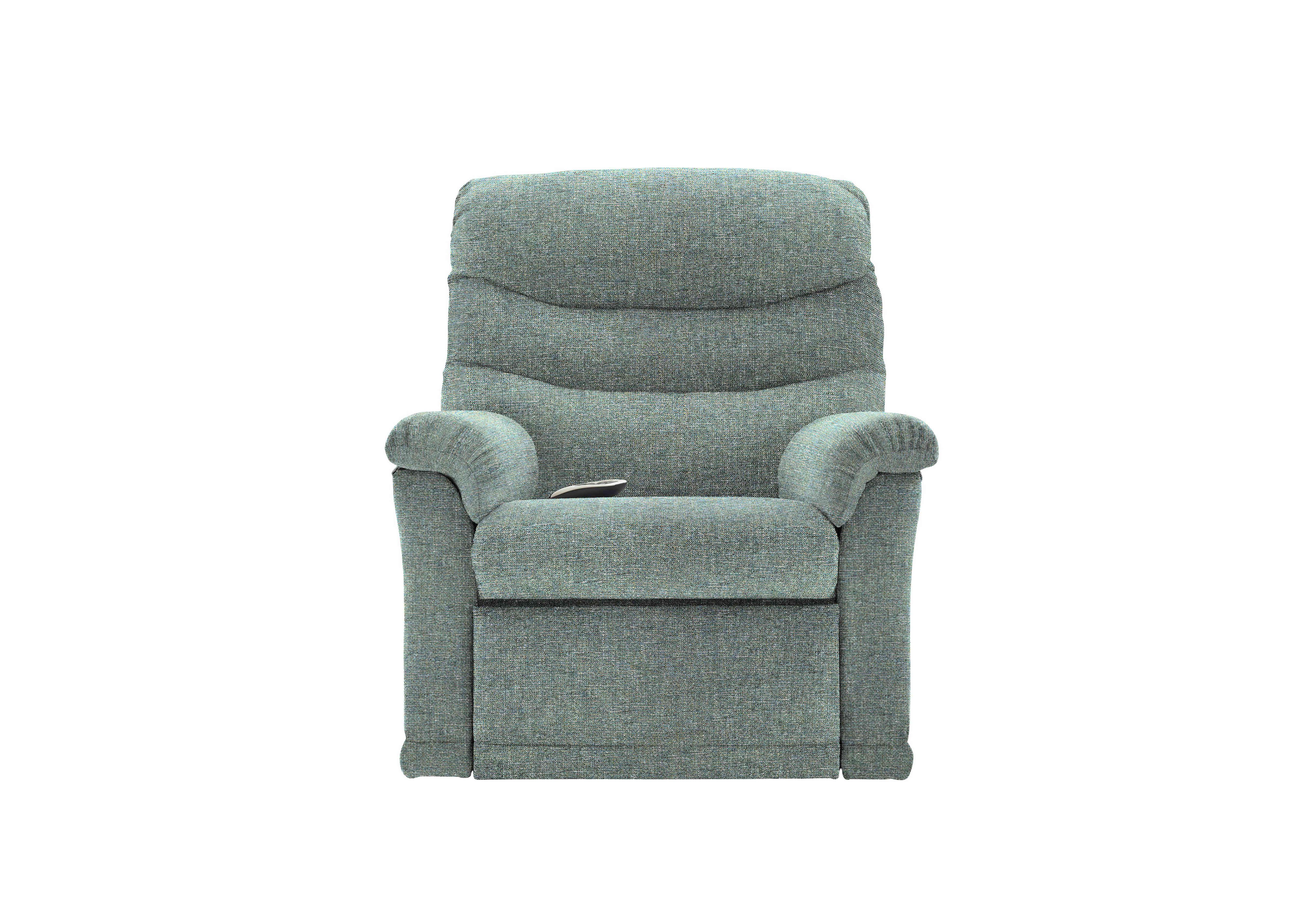 Malvern Fabric Small Rise and Recline Armchair in A020 Dapple Kingfisher on Furniture Village