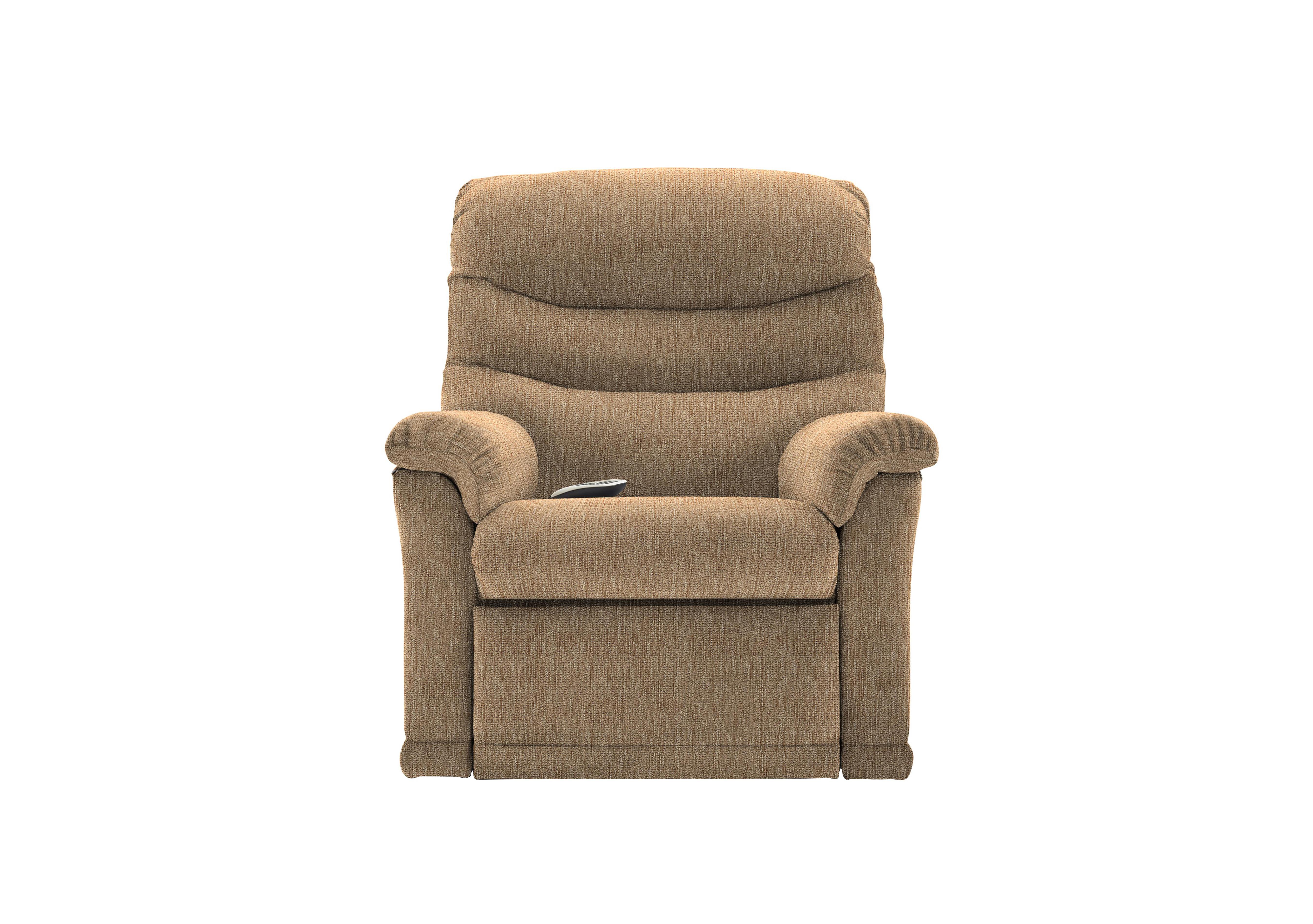 Malvern Fabric Small Rise and Recline Armchair in A070 Boucle Cocoa on Furniture Village