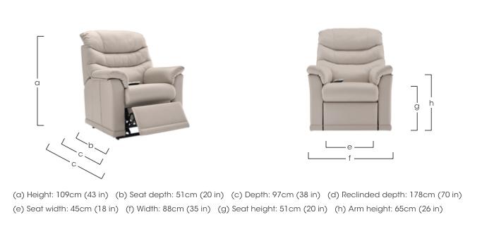 Malvern Small Rise and Recline Leather Armchair in  on Furniture Village