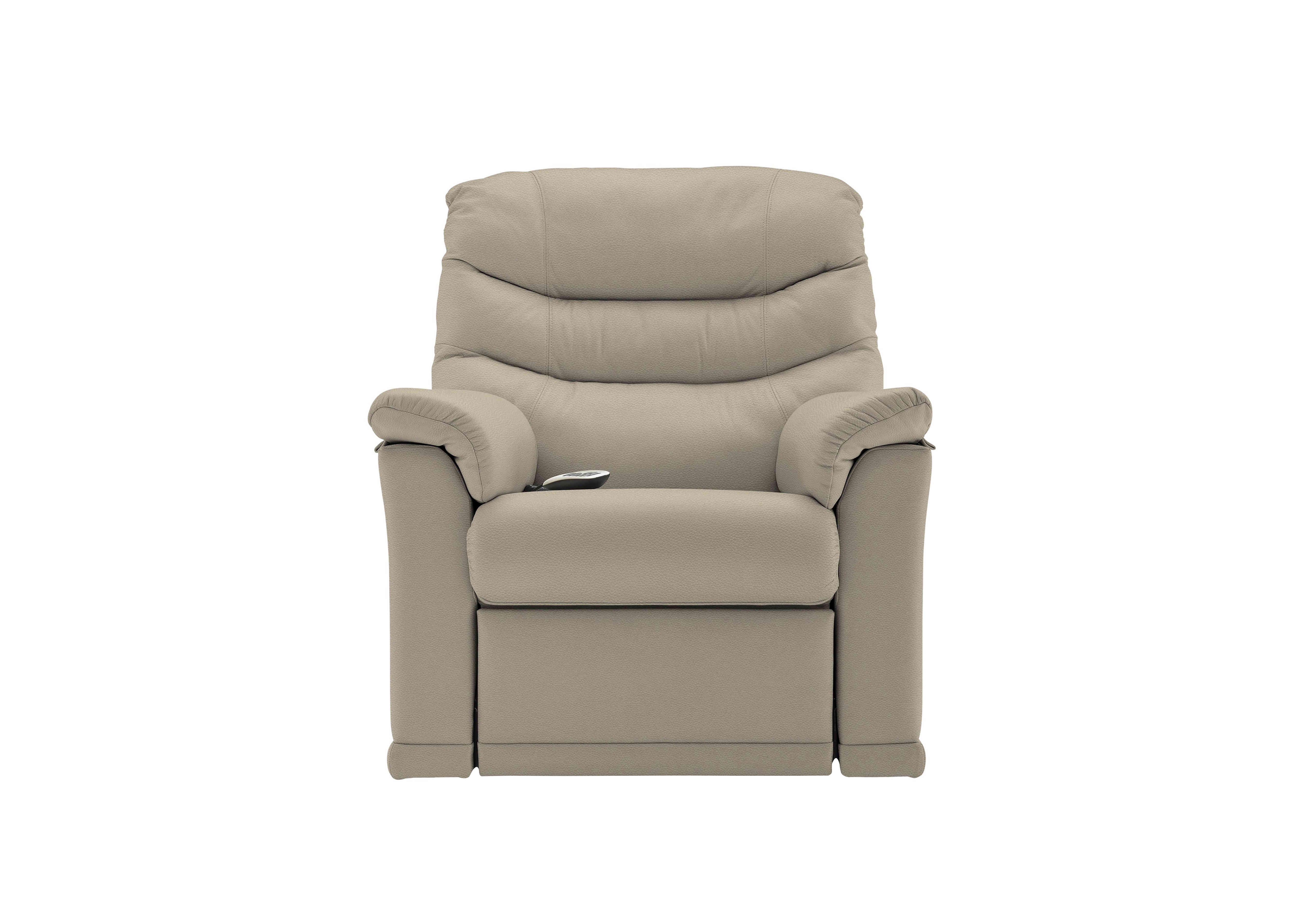 Malvern Small Rise and Recline Leather Armchair in H001 Oxford Mushroom on Furniture Village
