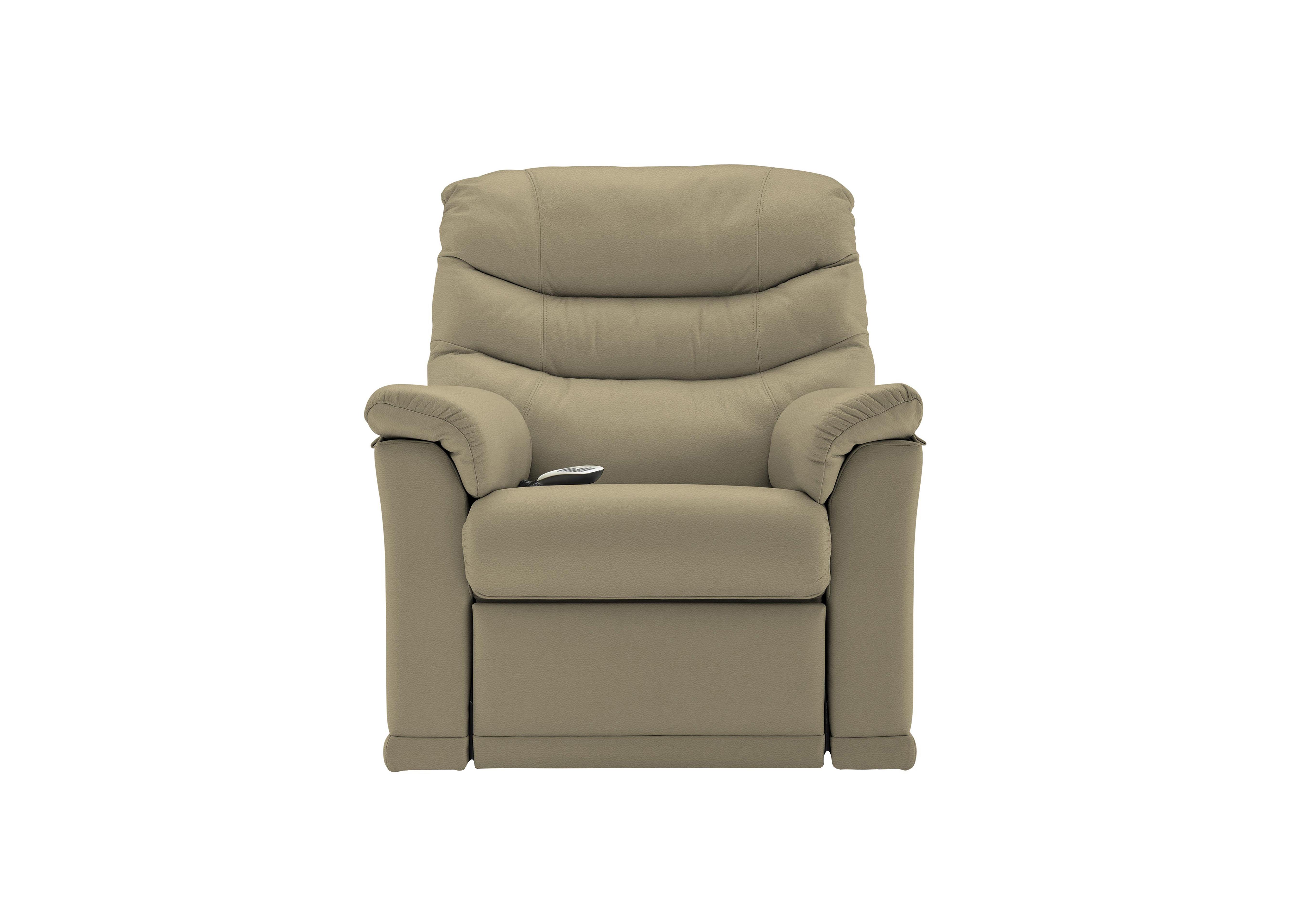 Malvern Small Rise and Recline Leather Armchair in L846 Cambridge Taupe on Furniture Village