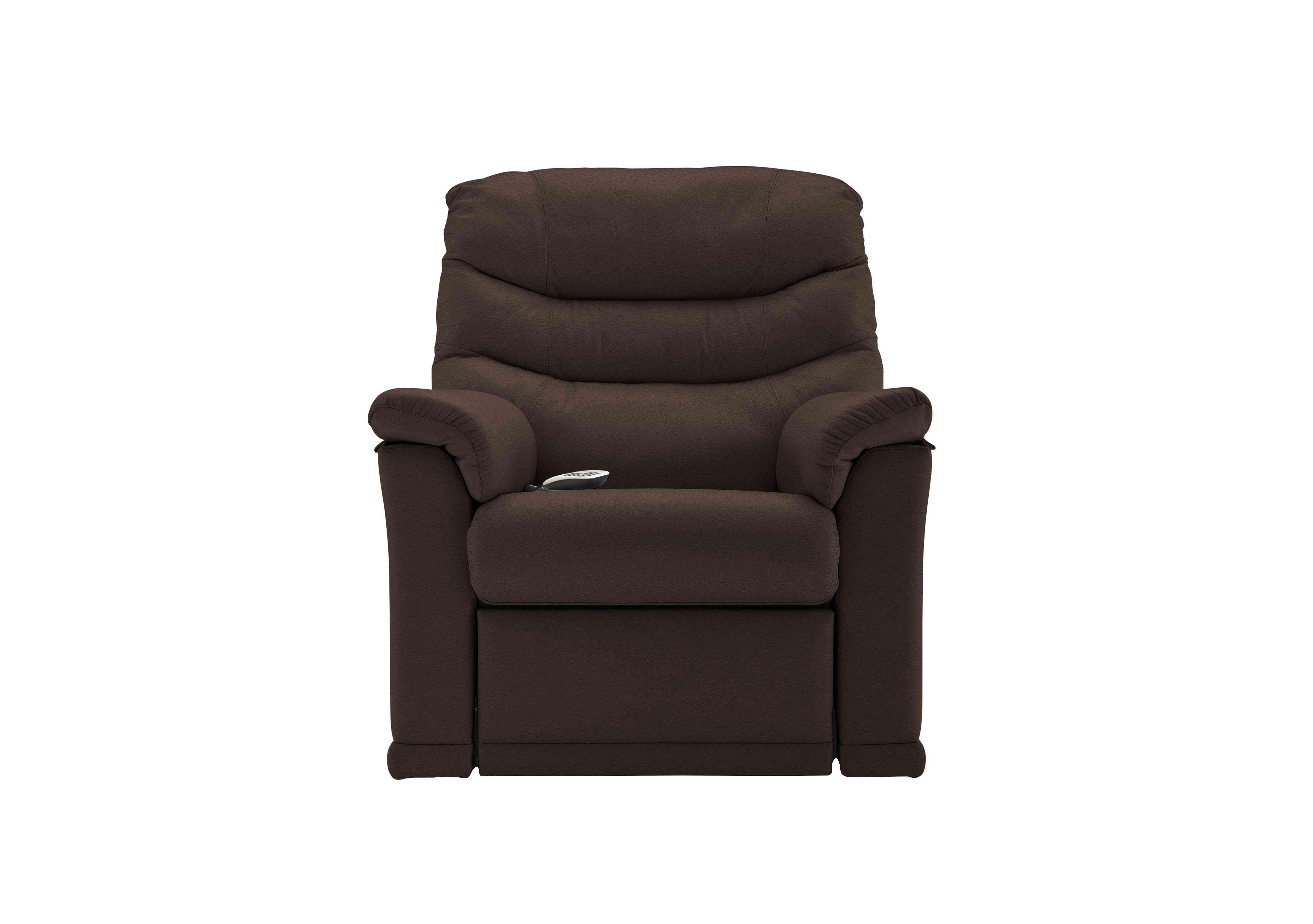 Malvern Small Rise and Recline Leather Armchair in P200 Capri Chocolate on Furniture Village