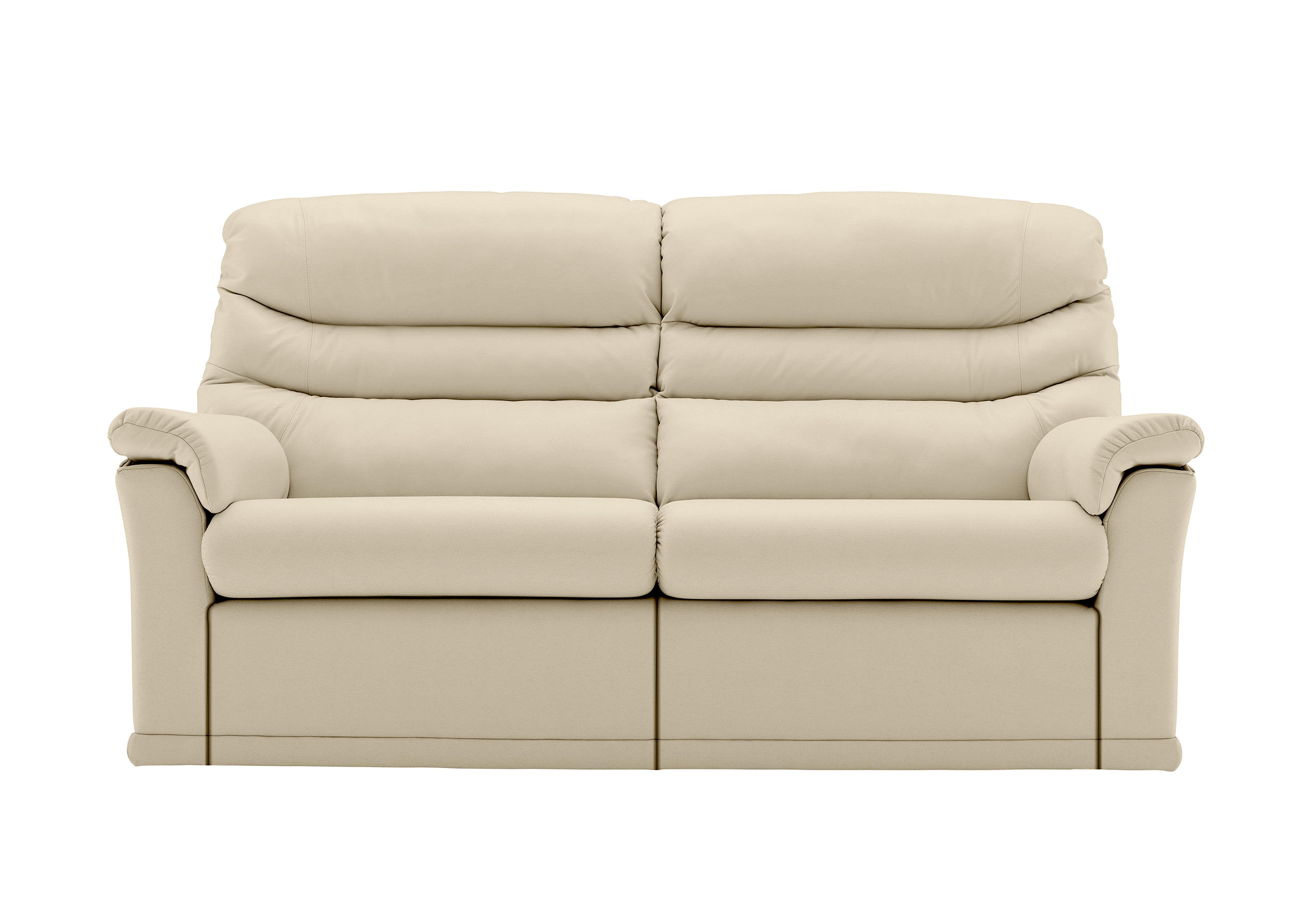Malvern 2 Cushion 3 Seater Leather Sofa in L843 Cambridge Stone on Furniture Village