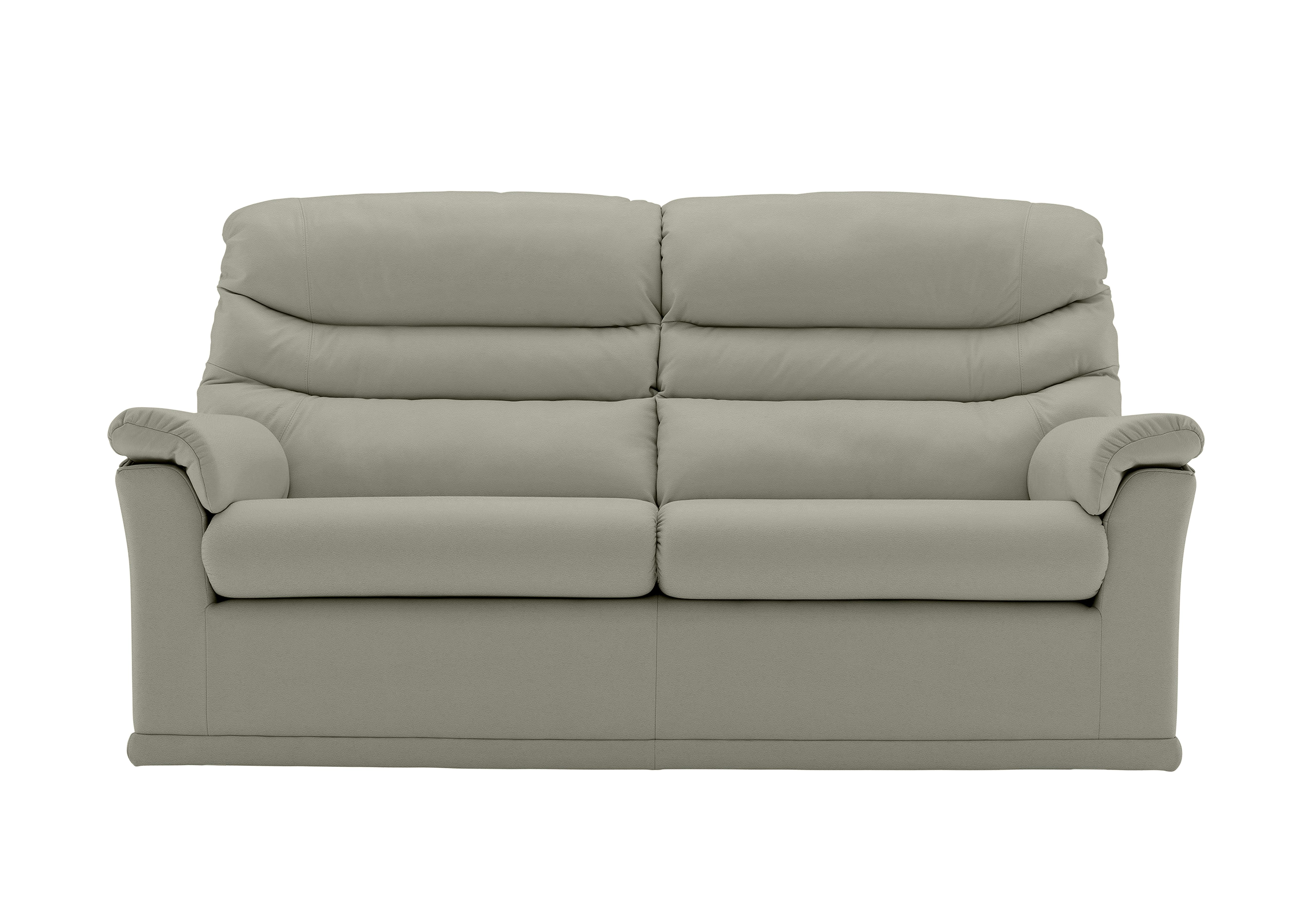Malvern 2 Cushion 3 Seater Leather Sofa in L846 Cambridge Taupe on Furniture Village
