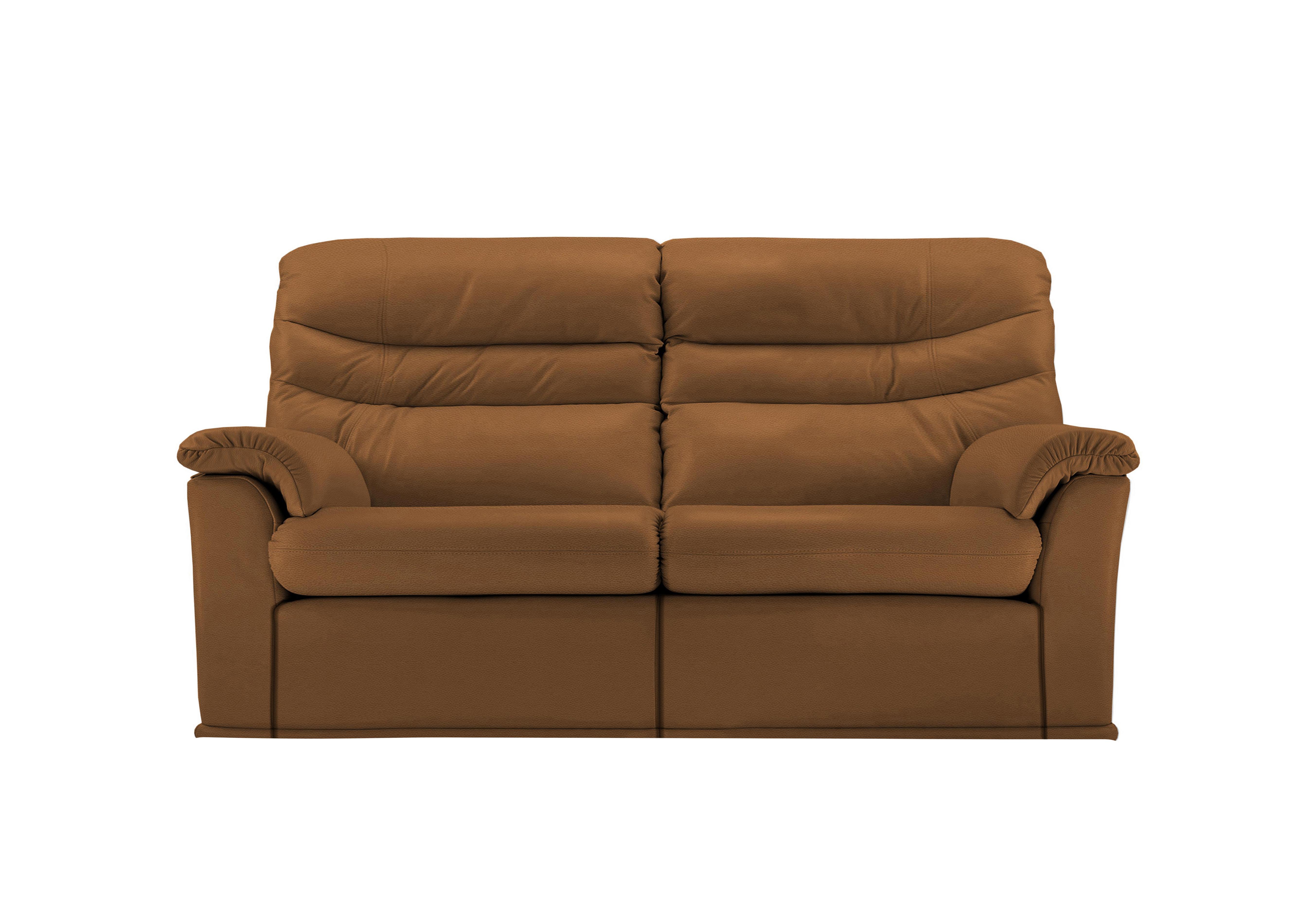 Malvern 2 Cushion 3 Seater Leather Sofa in L847 Cambridge Tan on Furniture Village
