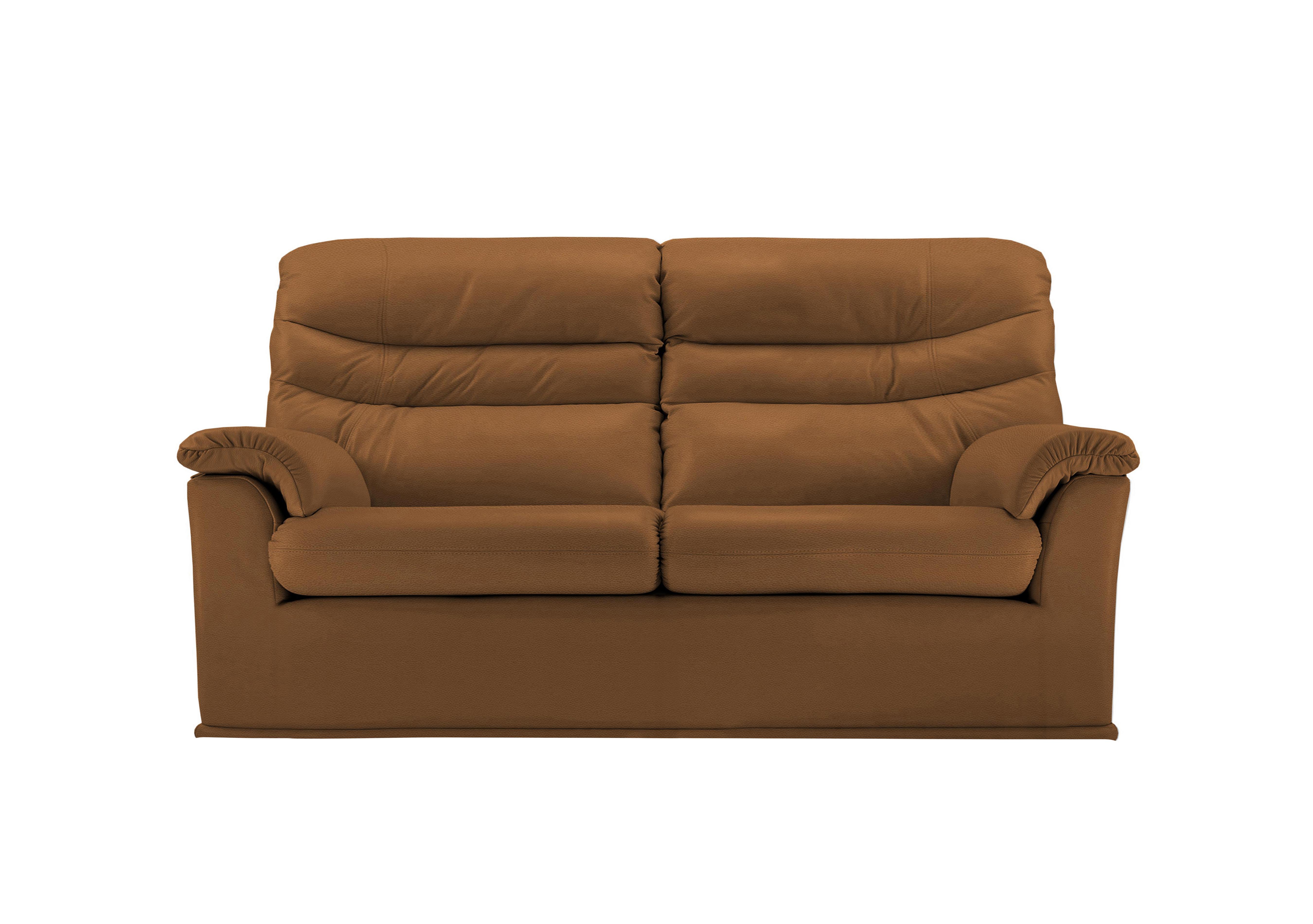 Malvern 2 Cushion 3 Seater Leather Sofa in L847 Cambridge Tan on Furniture Village