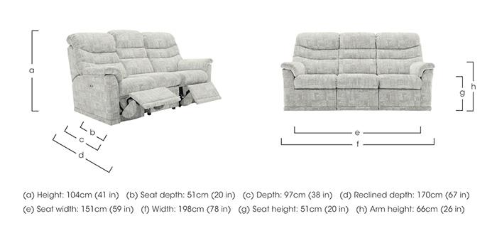 Malvern 3 Seater Fabric Sofa in  on Furniture Village