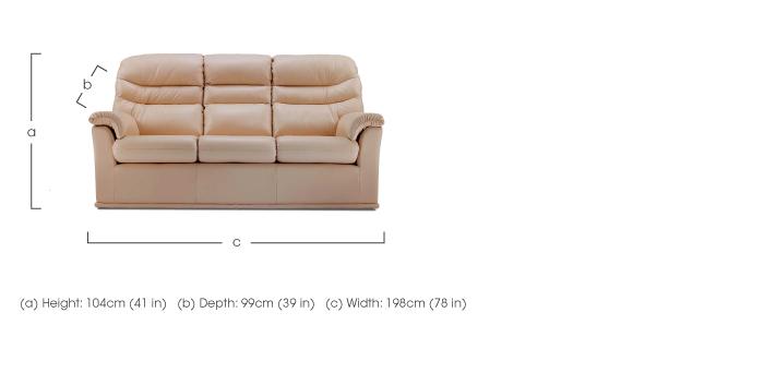 Malvern 3 Seater Leather Sofa in  on Furniture Village