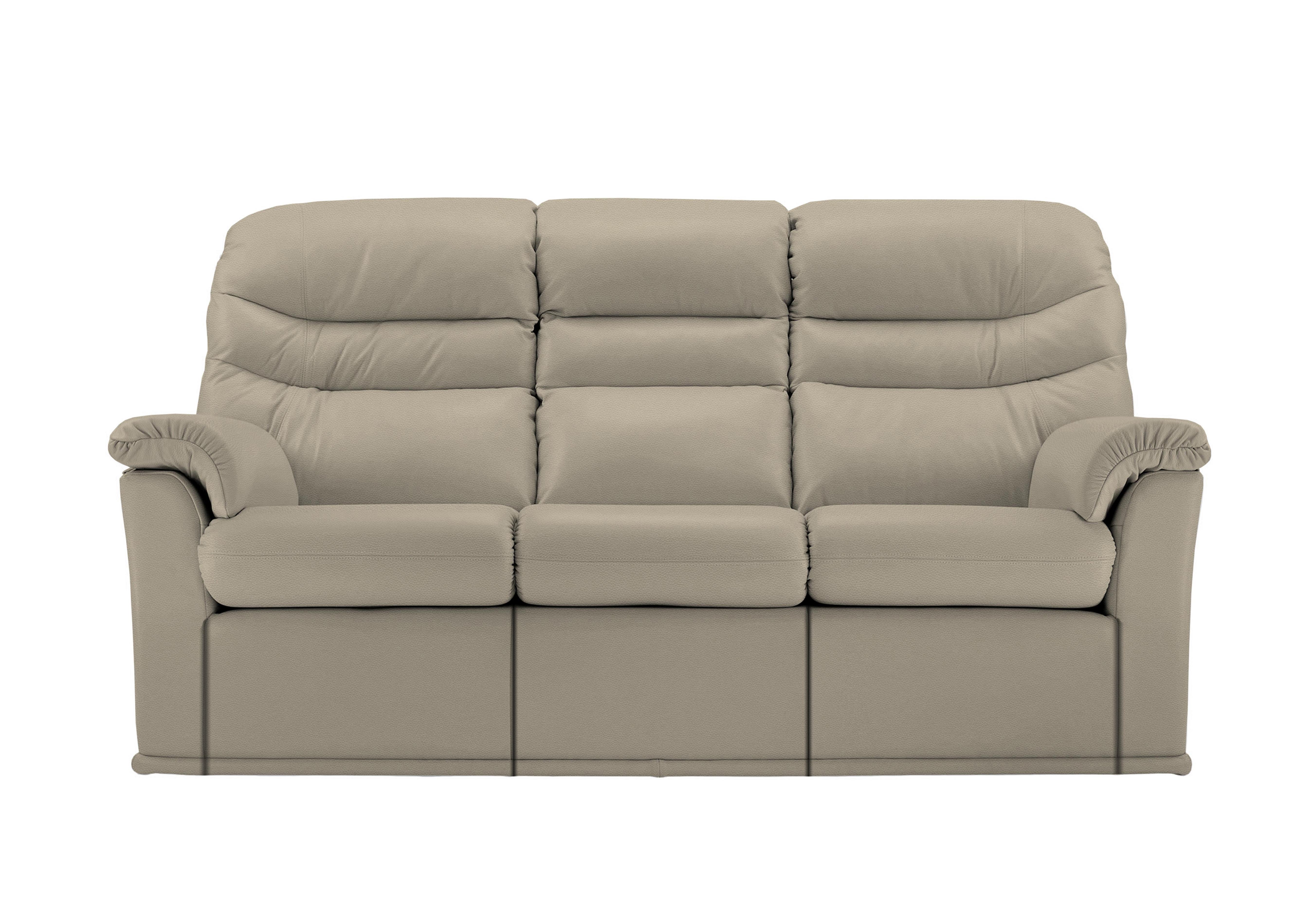 Malvern 3 Seater Leather Sofa in H001 Oxford Mushroom on Furniture Village