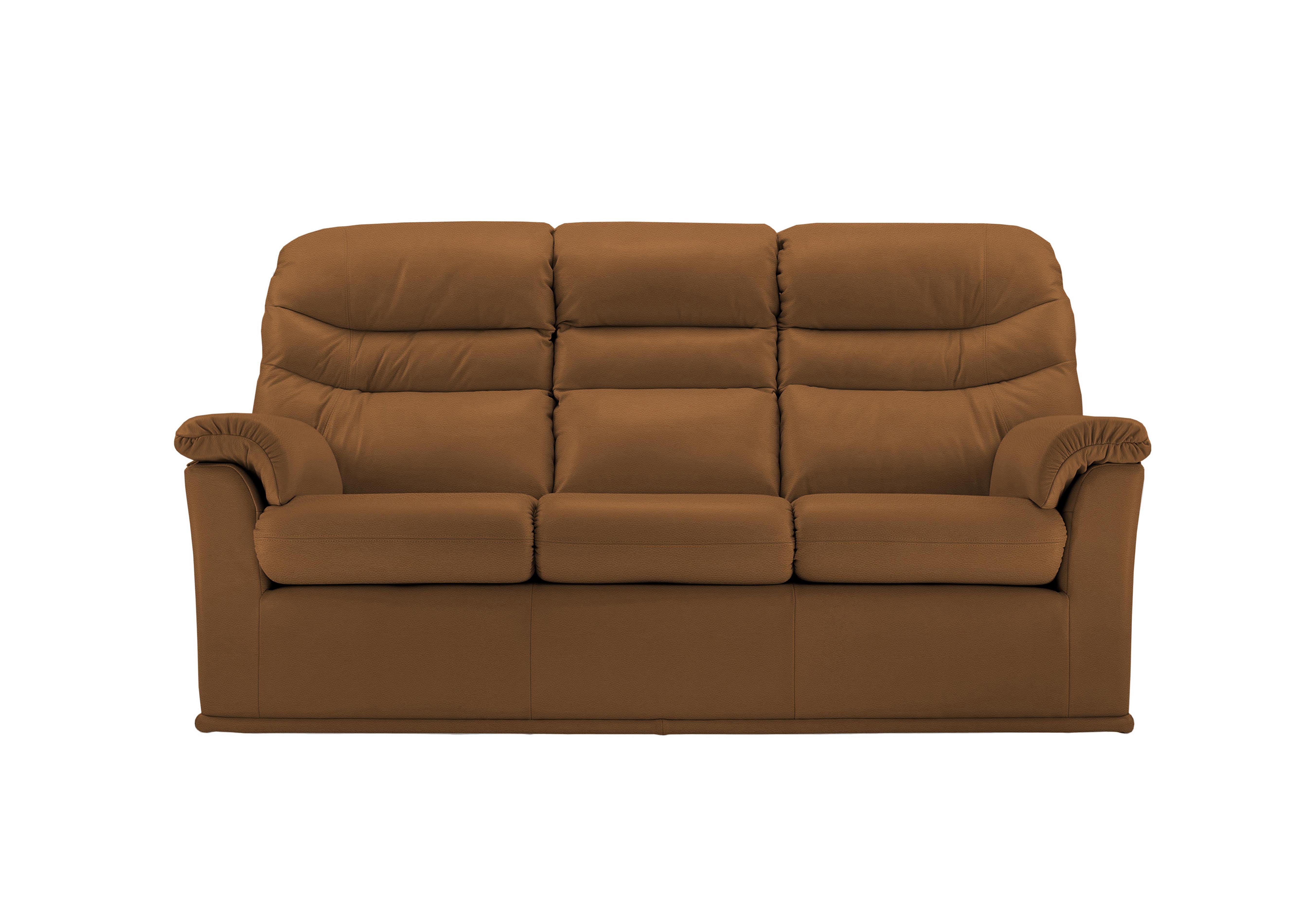 Malvern 3 Cushion 3 Seater Leather Sofa in L847 Cambridge Tan on Furniture Village
