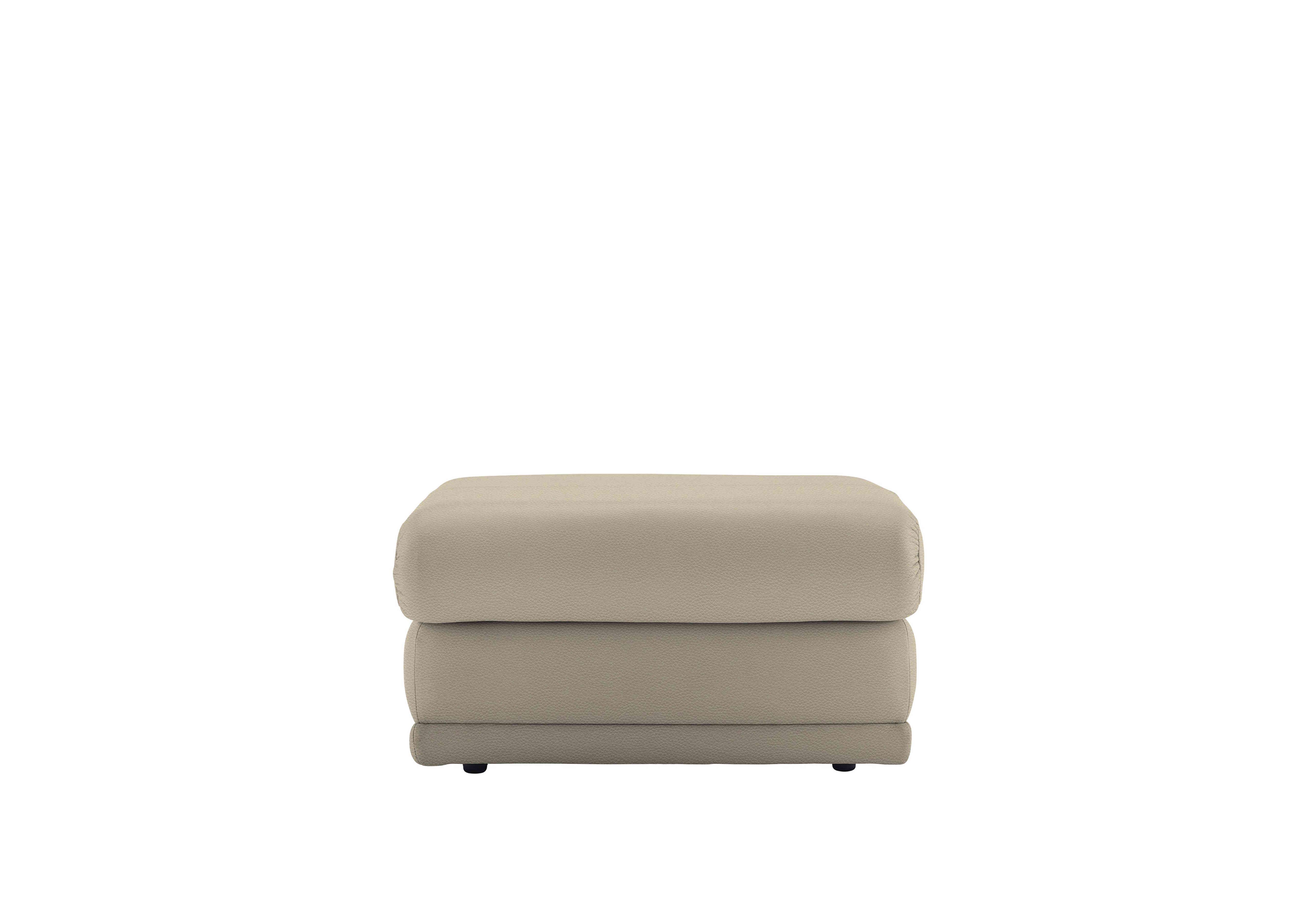 Malvern Leather Storage Footstool in H001 Oxford Mushroom on Furniture Village