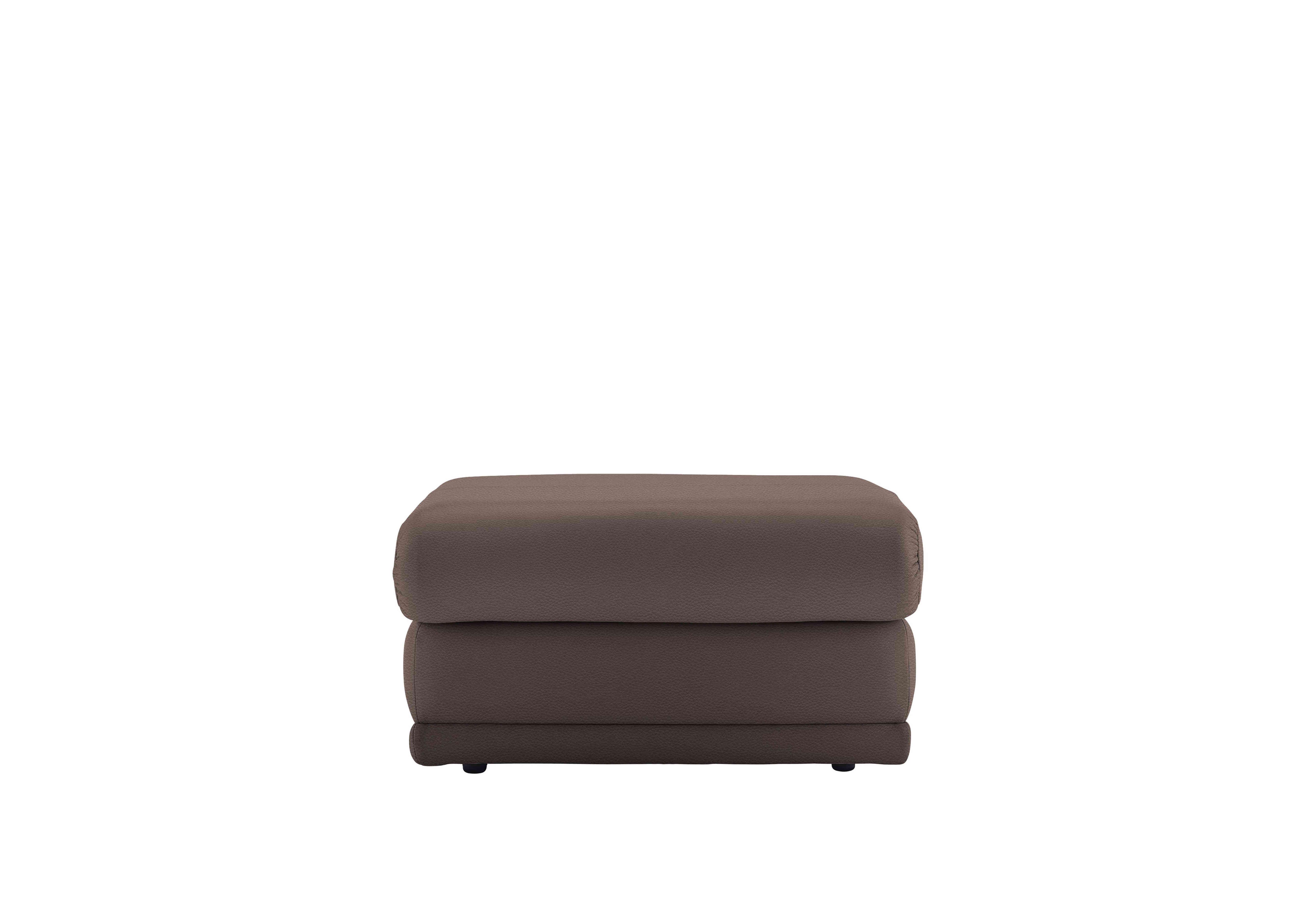 Malvern Leather Storage Footstool in H003 Oxford Chocolate on Furniture Village