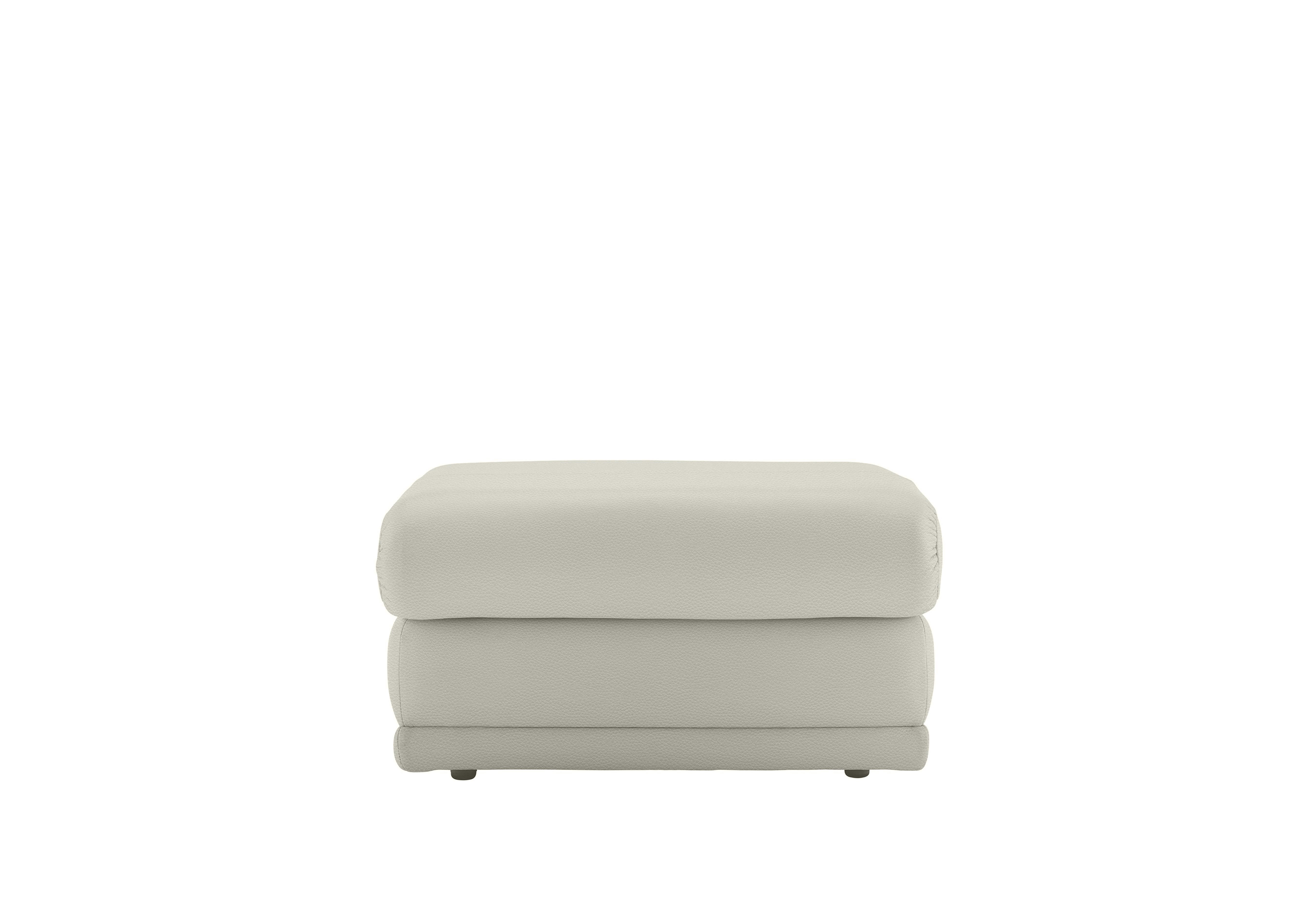Malvern Leather Storage Footstool in H006 Oxford Light Grey on Furniture Village