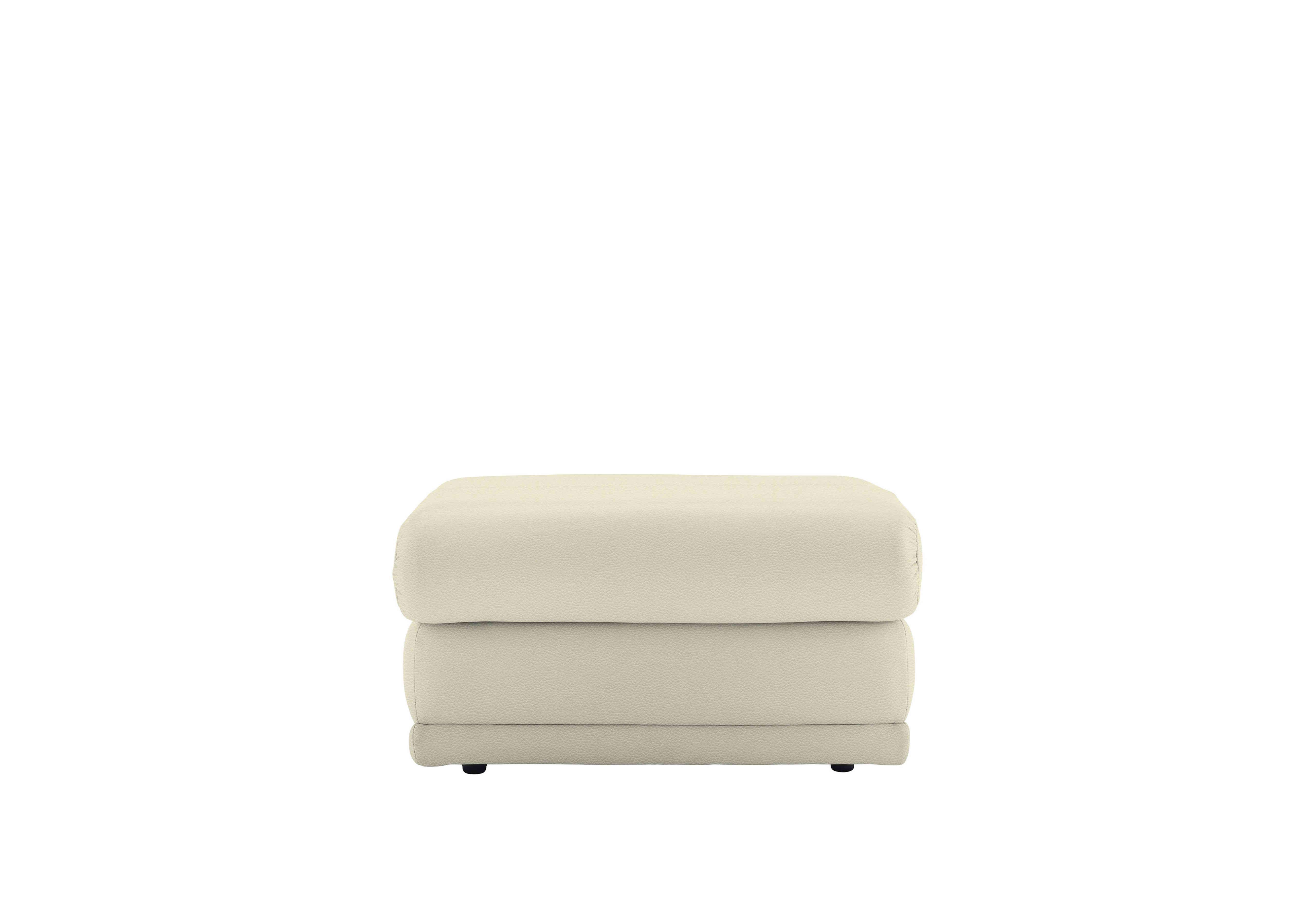 Malvern Leather Storage Footstool in L840 Cambridge Chalk on Furniture Village