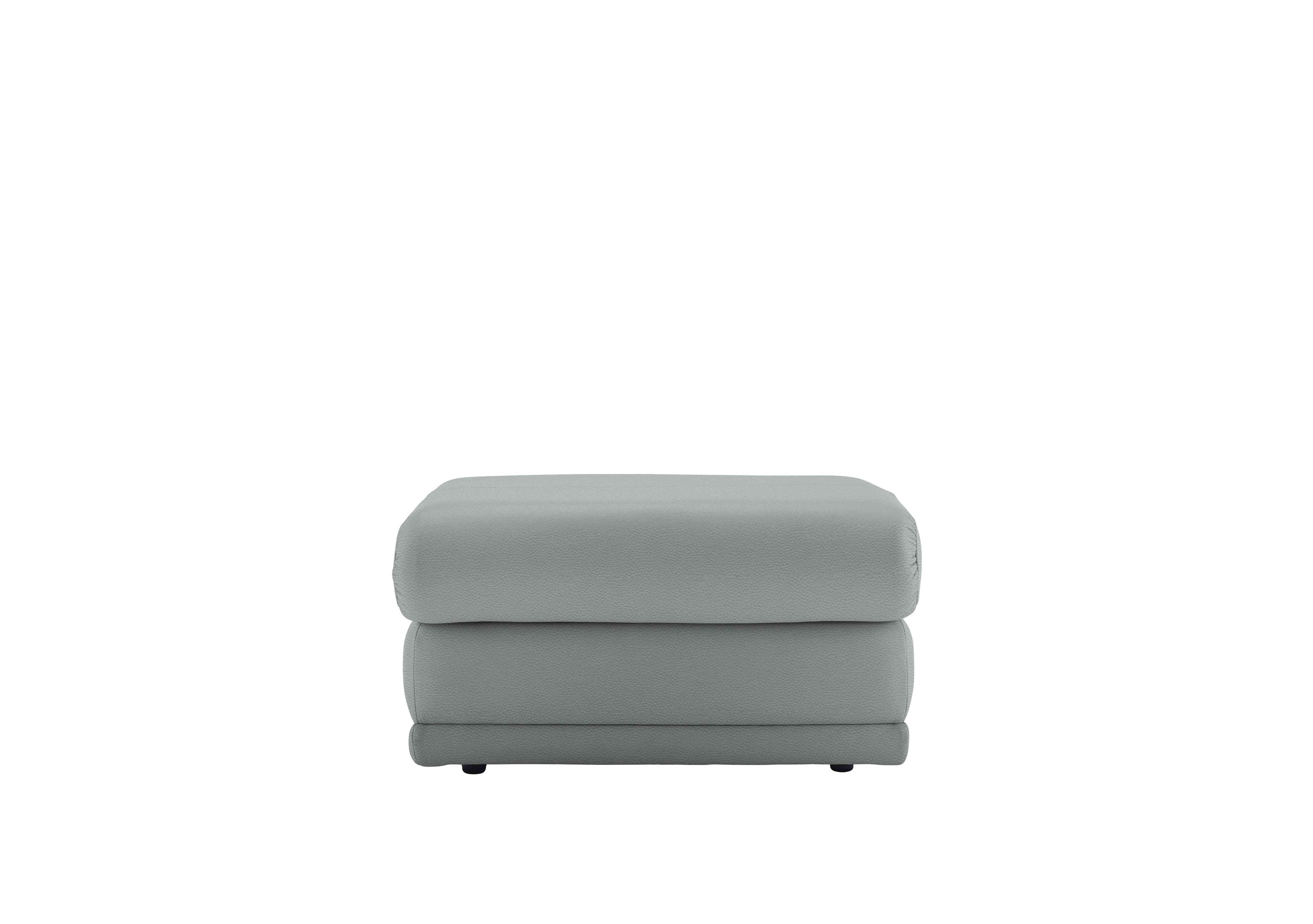 Malvern Leather Storage Footstool in L842 Cambridge Grey on Furniture Village