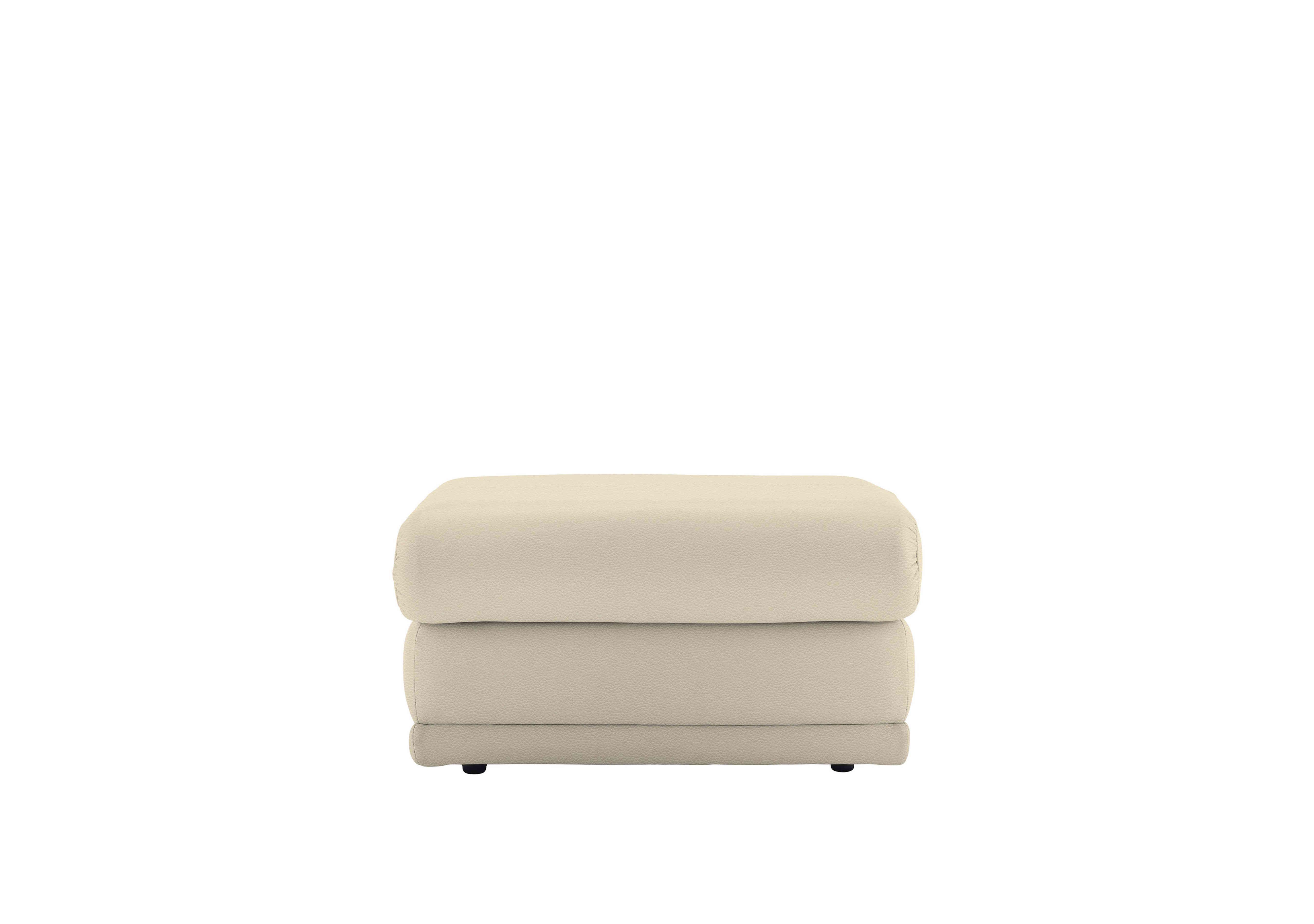 Malvern Leather Storage Footstool in L843 Cambridge Stone on Furniture Village