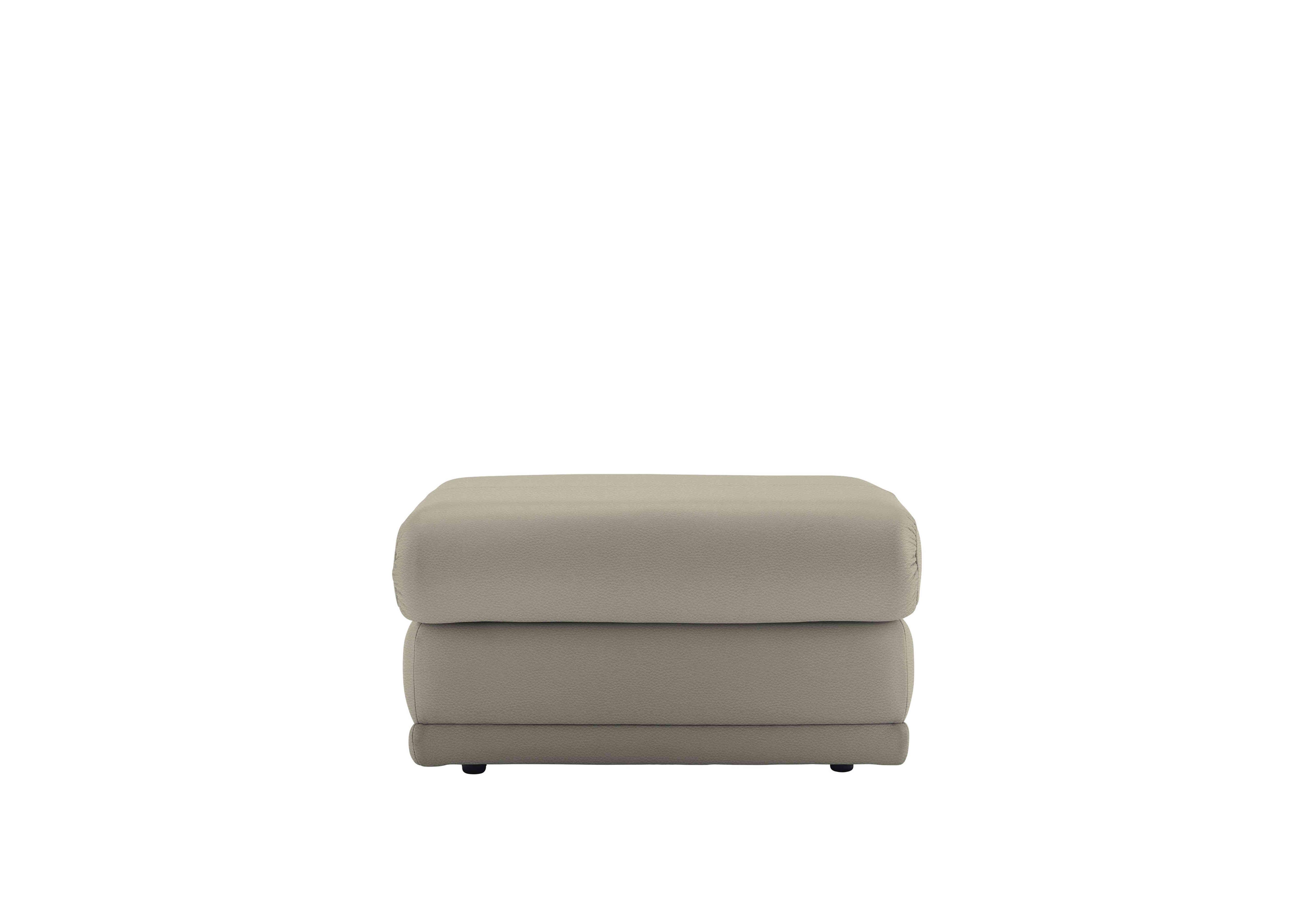 Malvern Leather Storage Footstool in L846 Cambridge Taupe on Furniture Village