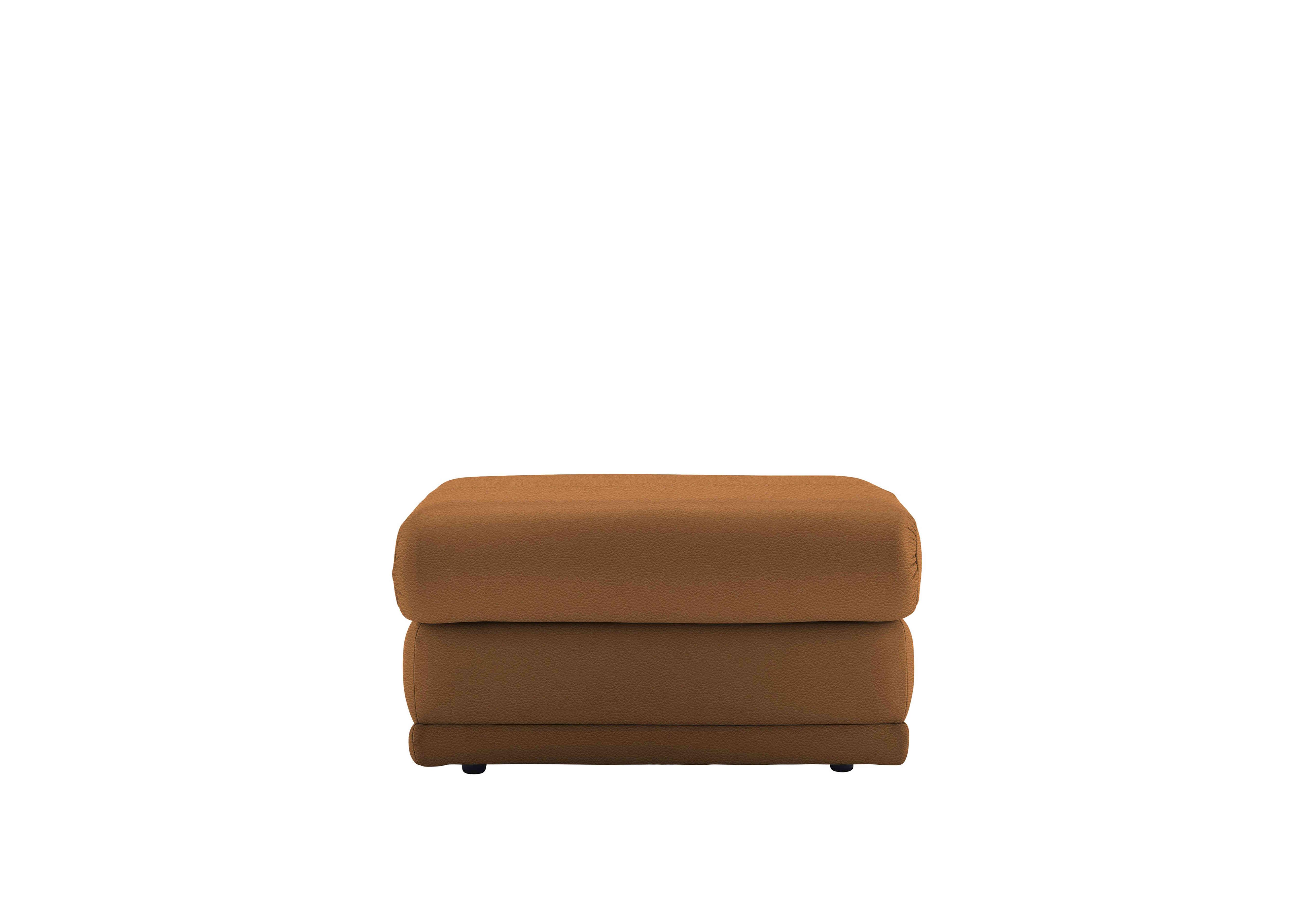 Malvern Leather Storage Footstool in L847 Cambridge Tan on Furniture Village