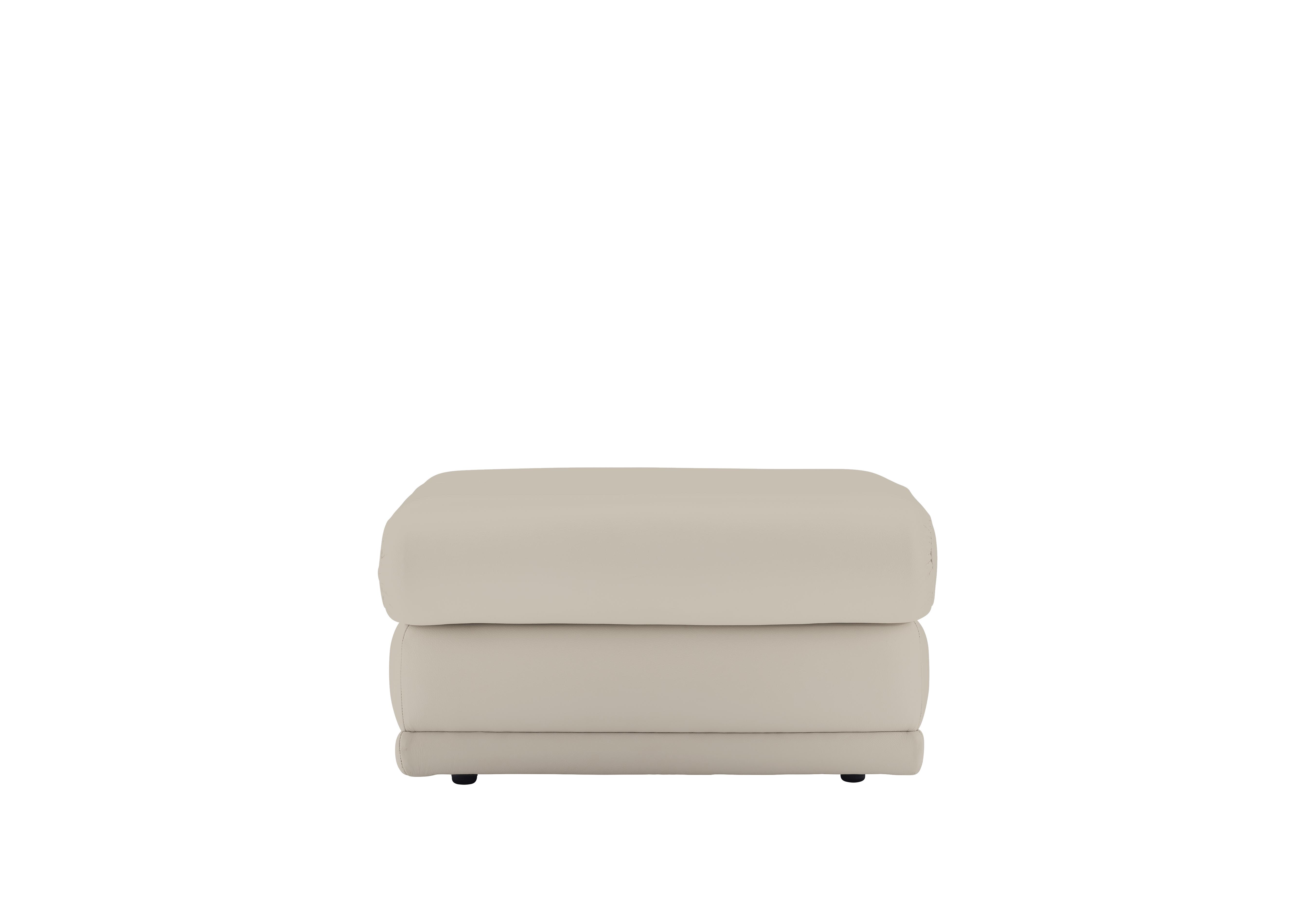 Malvern Leather Storage Footstool in P219 Capri Putty on Furniture Village
