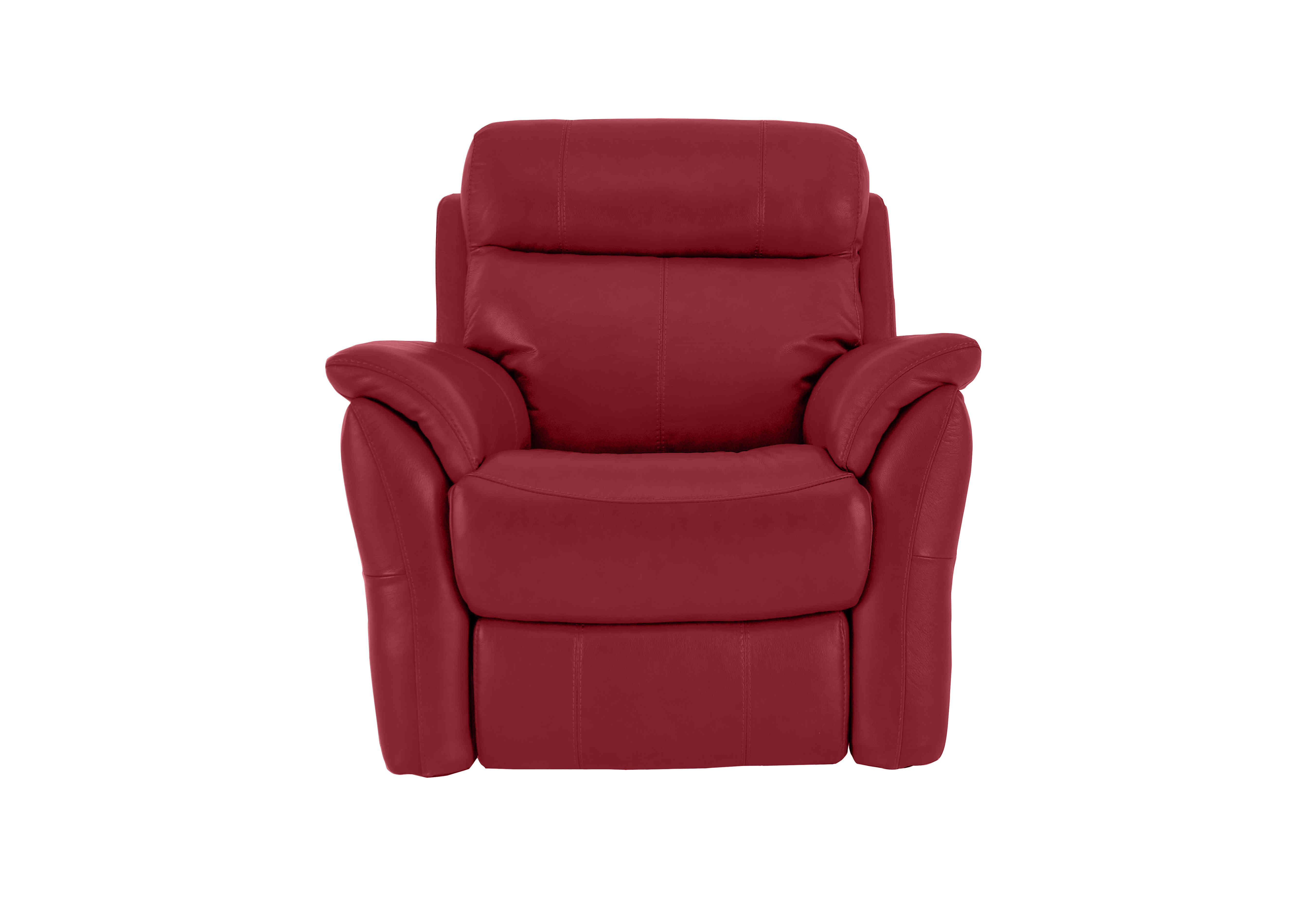 Relax Station Revive Leather Armchair in Bv-0008 Pure Red on Furniture Village
