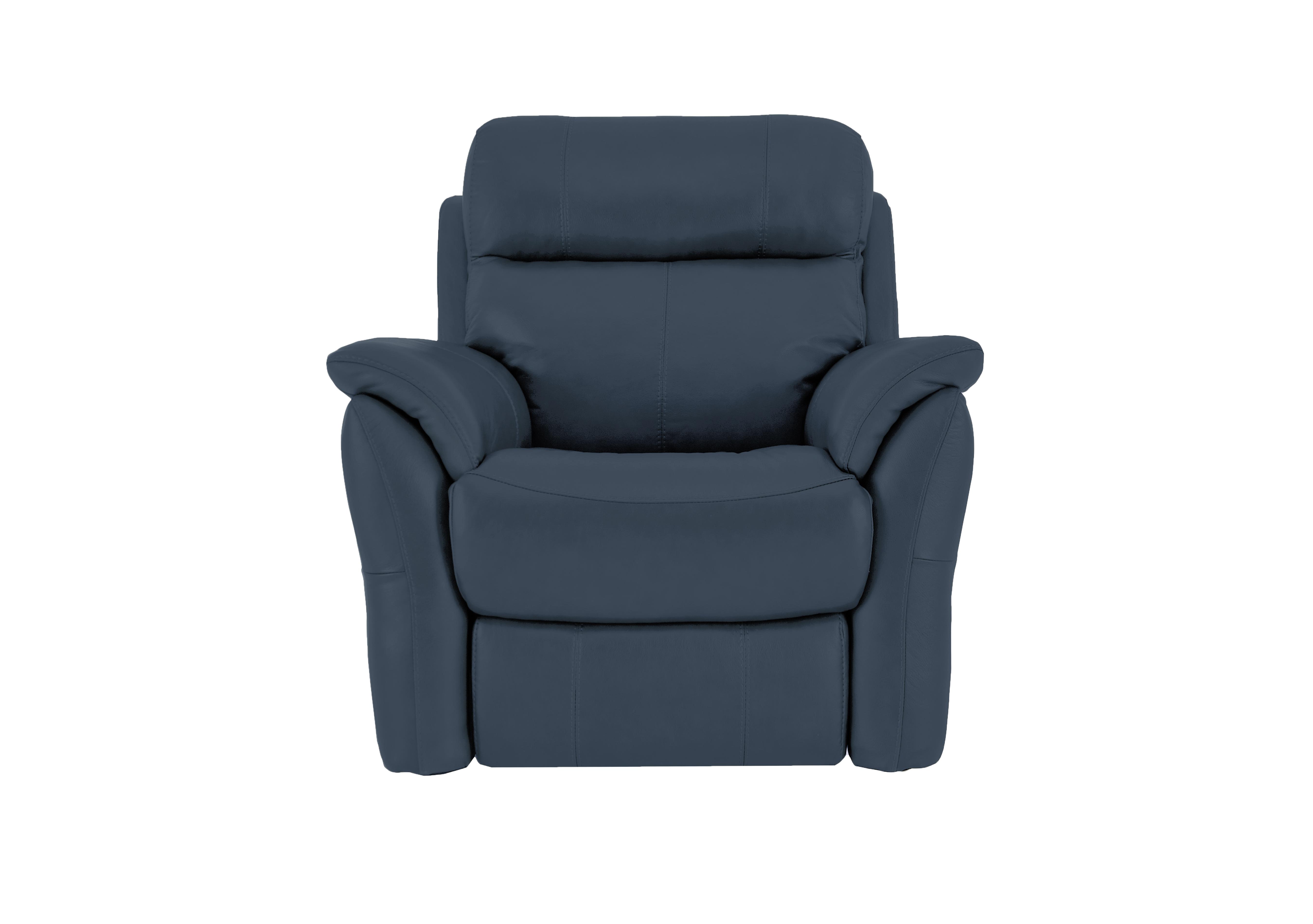 Relax Station Revive Leather Armchair in Bv-313e Ocean Blue on Furniture Village