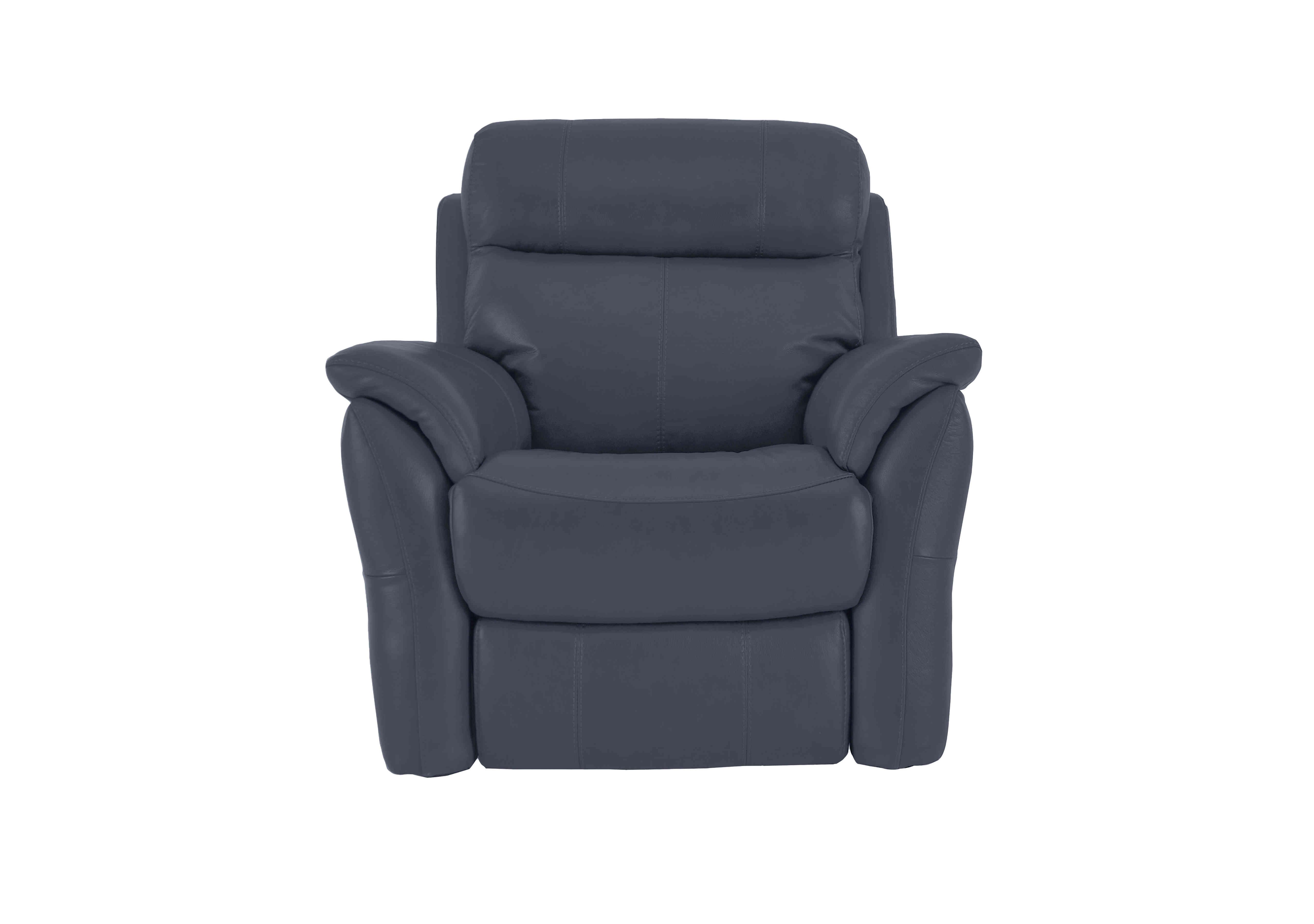 Relax Station Revive Leather Armchair in Bv-313e Ocean Blue on Furniture Village