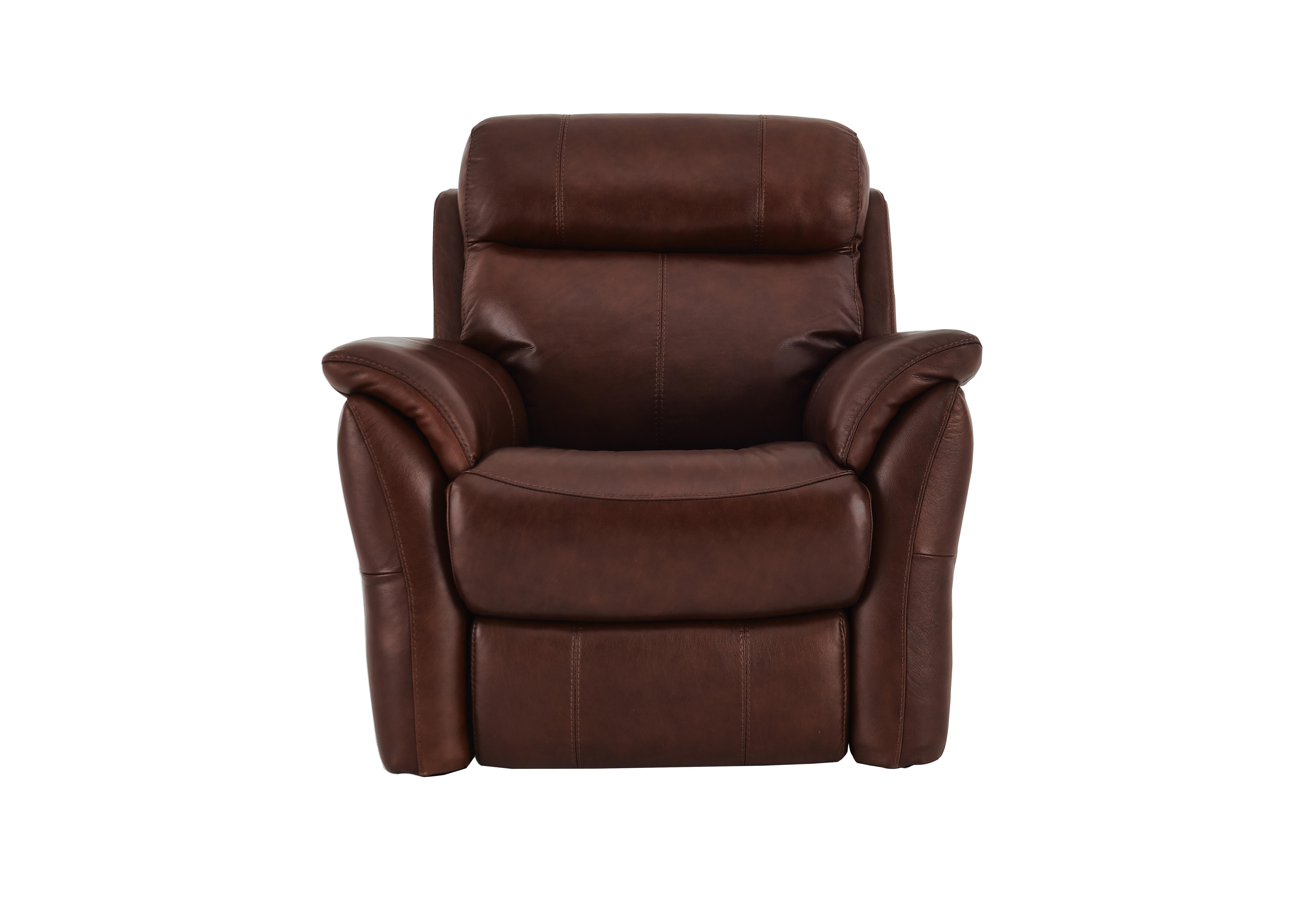Relax Station Revive Leather Armchair in Sk-297e Cumin on Furniture Village