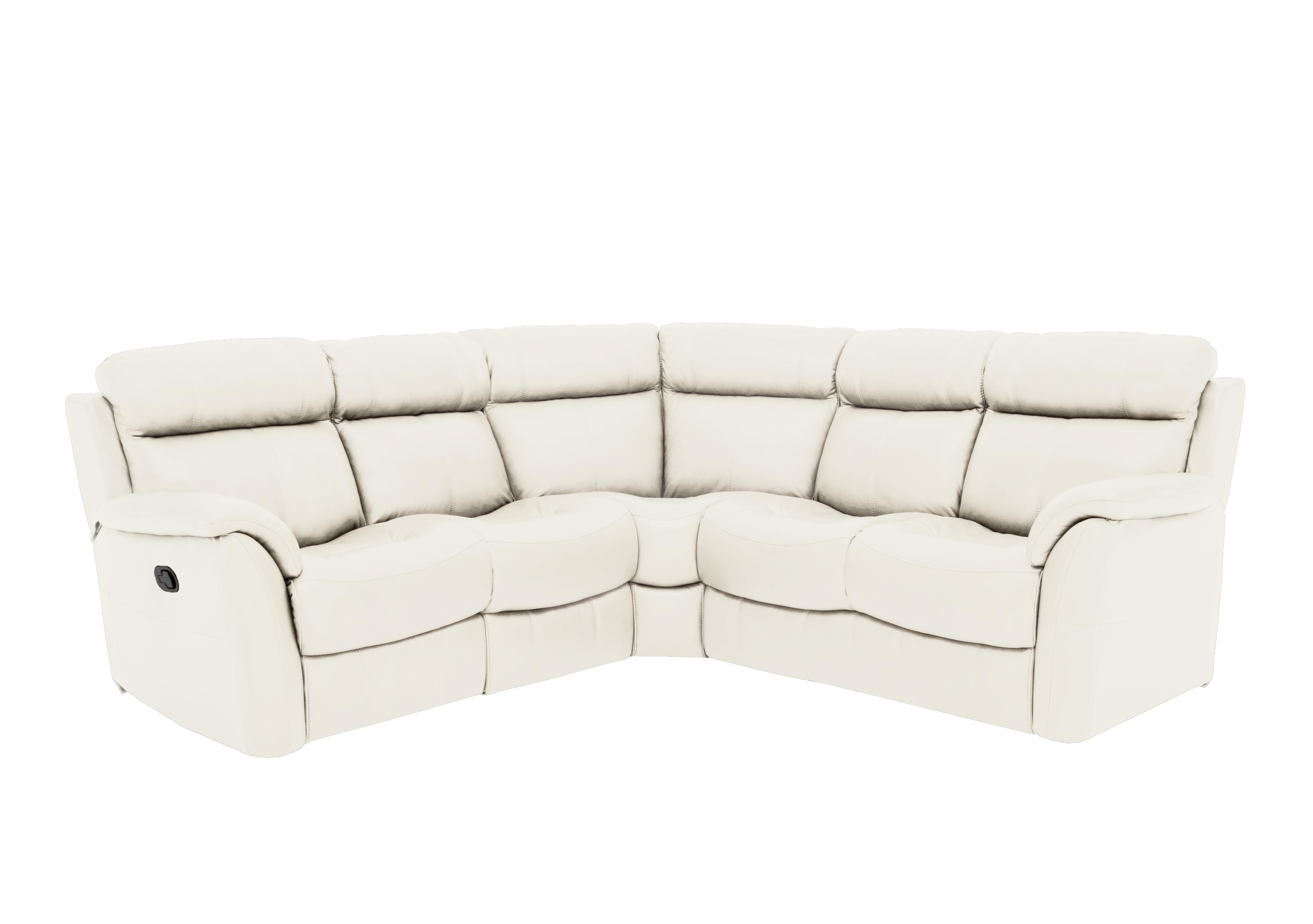 Relax Station Revive Leather Corner Sofa in Bv-744d Star White on Furniture Village