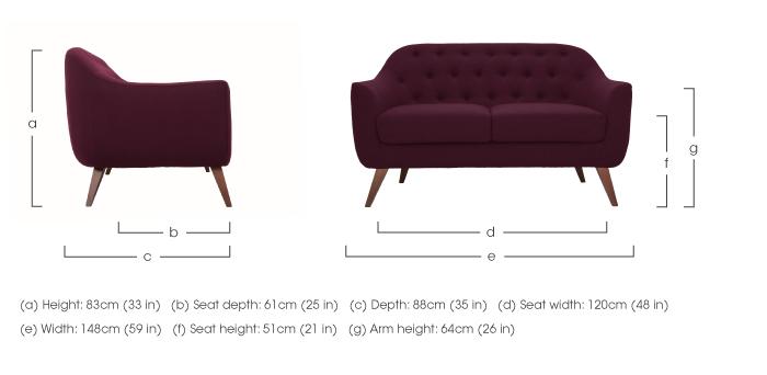 Lexi 2 Seater Fabric Sofa in  on Furniture Village