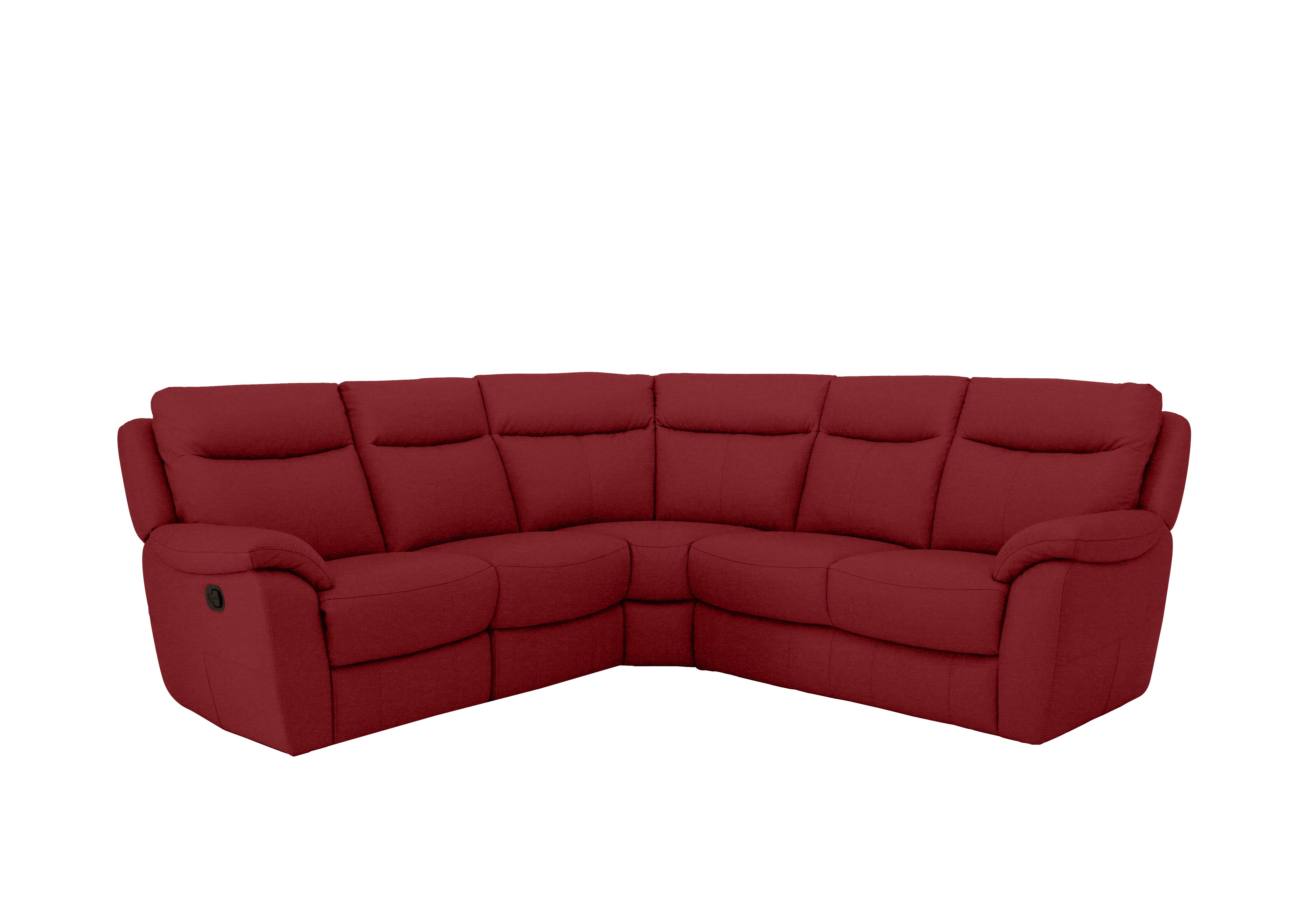 Snug Fabric Corner Sofa in Fab-Blt-R29 Red on Furniture Village