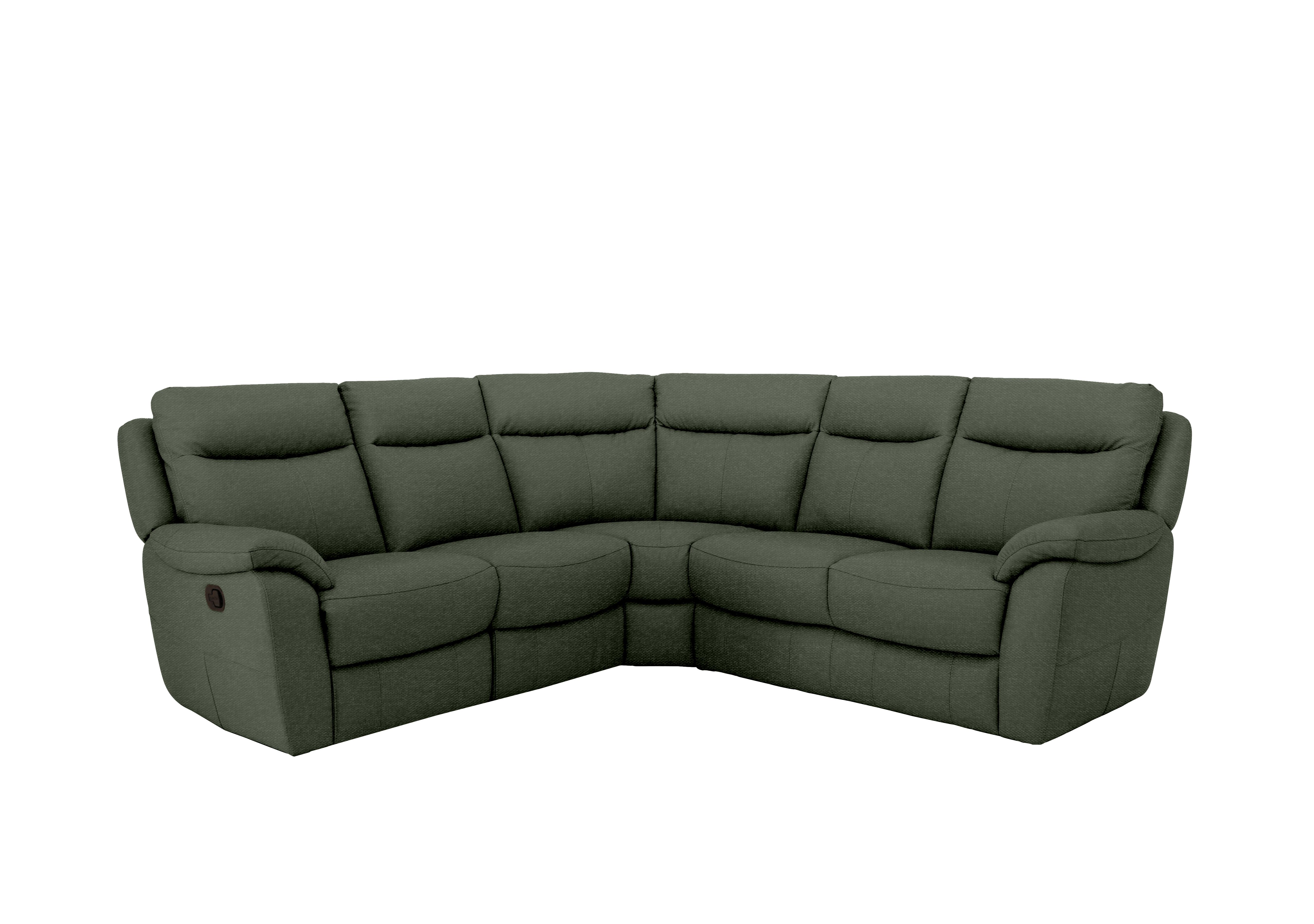 Snug Fabric Corner Sofa in Fab-Ska-R48 Moss Green on Furniture Village