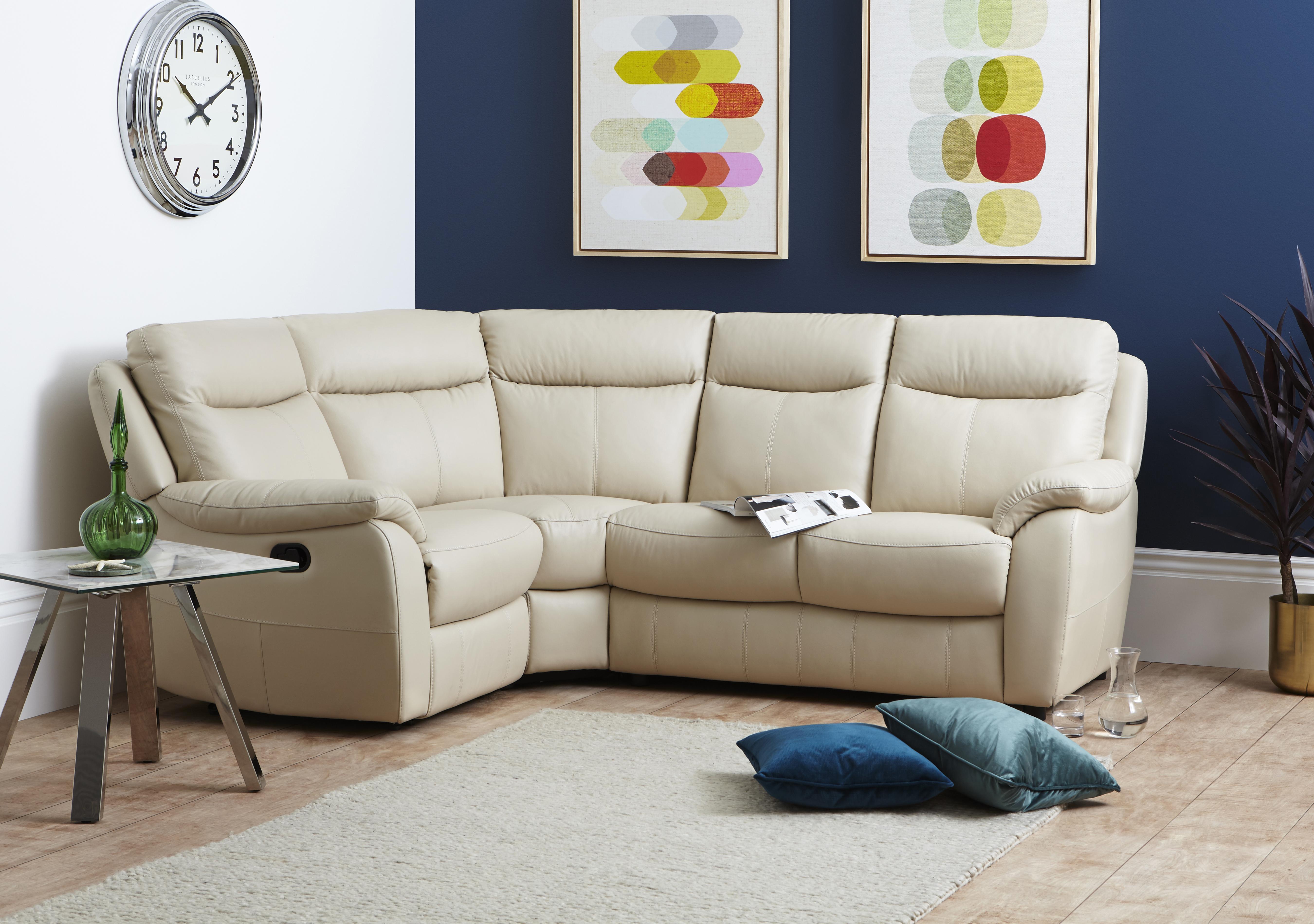 Snug Leather Corner Sofa in  on Furniture Village