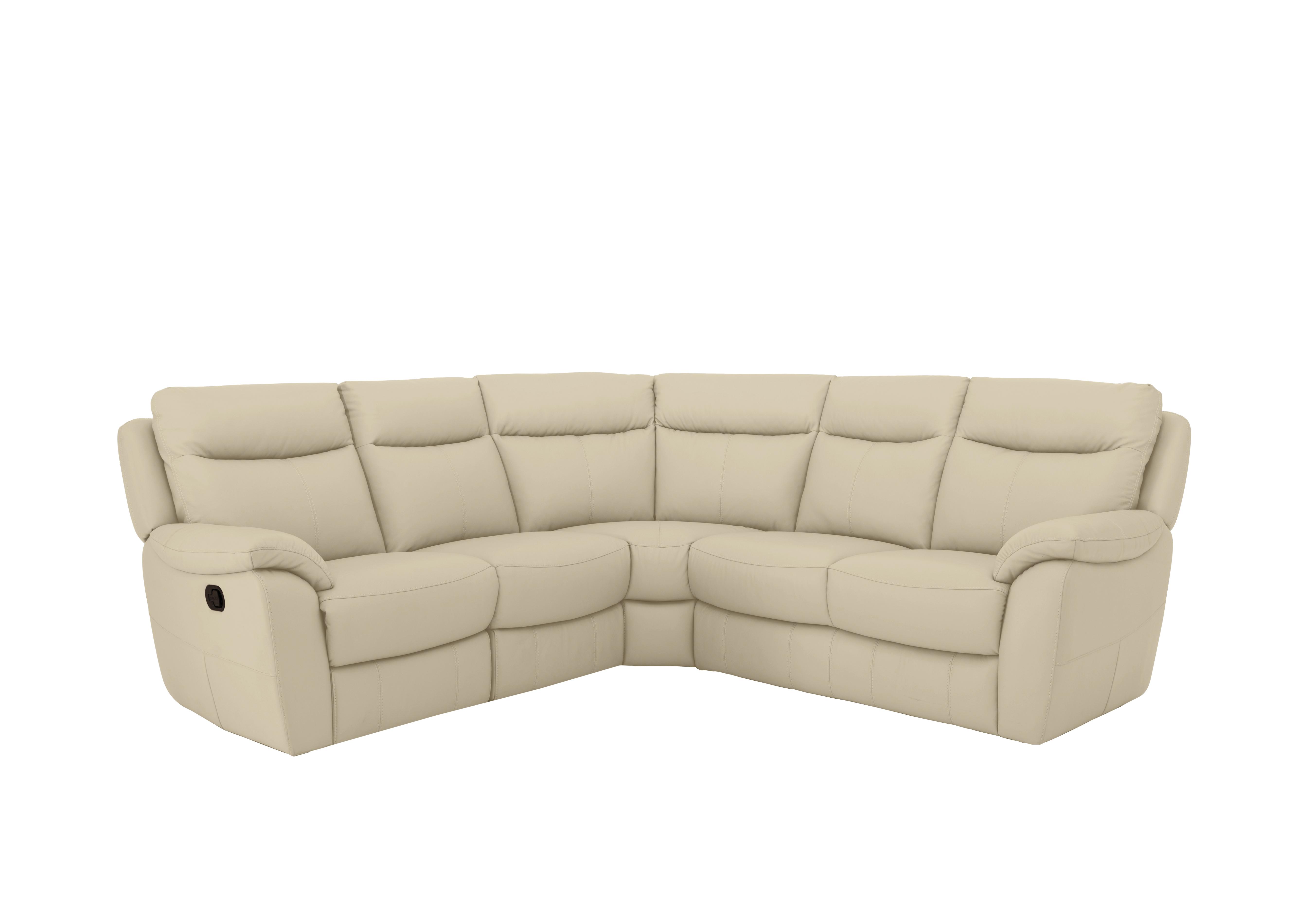 Snug Leather Corner Sofa in Bv-862c Bisque on Furniture Village