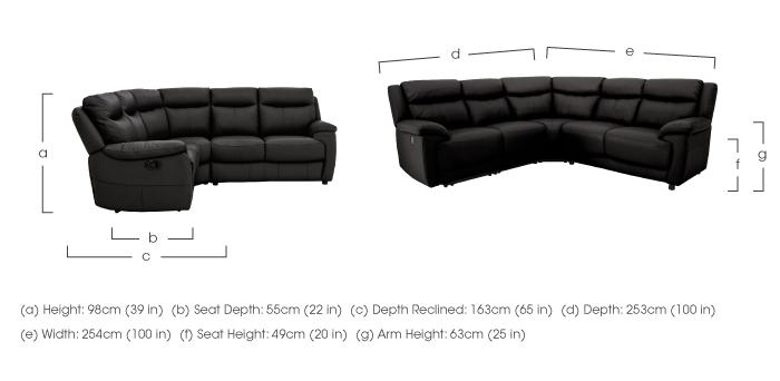 Touch Leather Corner Sofa in  on Furniture Village