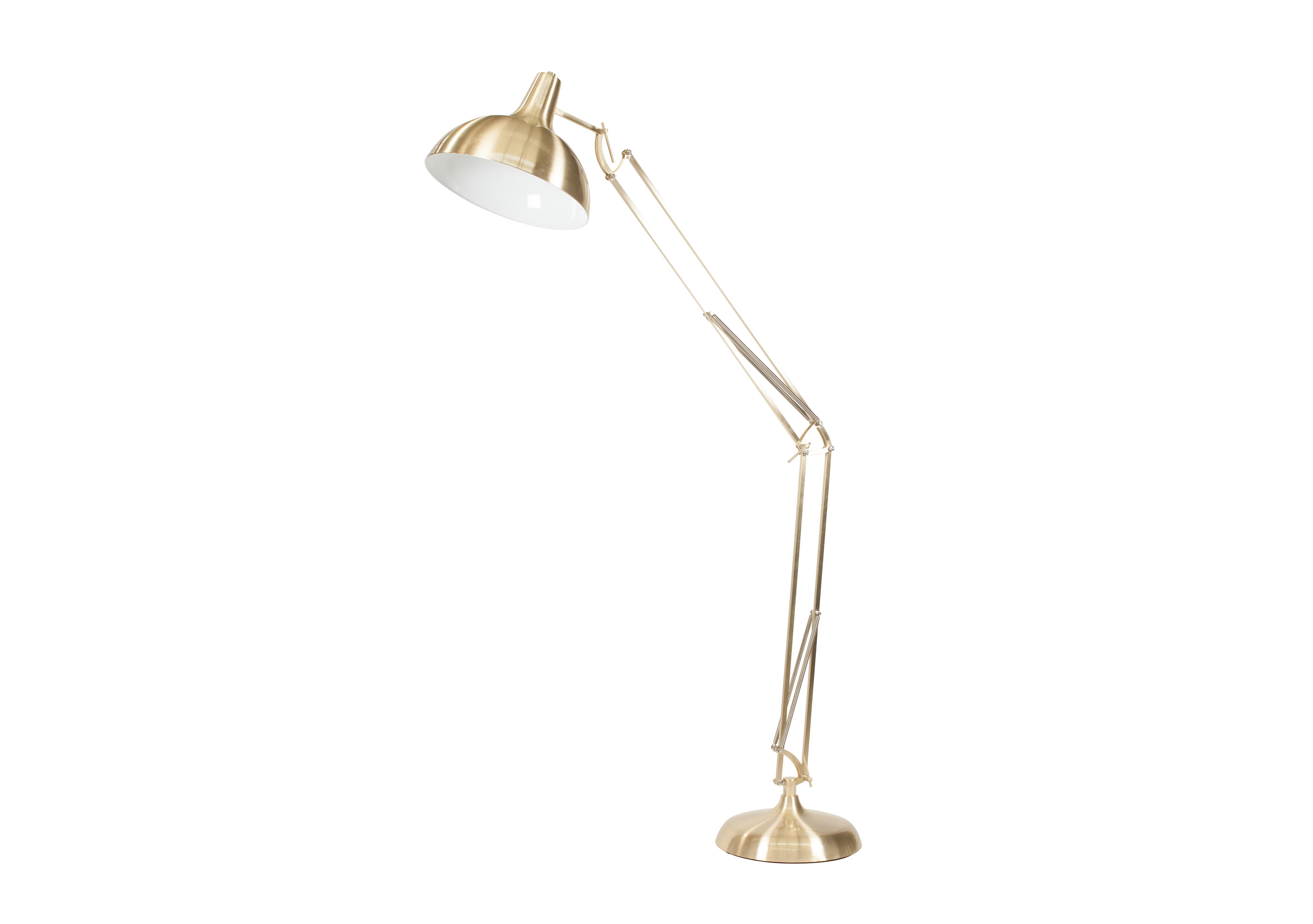 Milo Brass Floor Lamp in Brass on Furniture Village