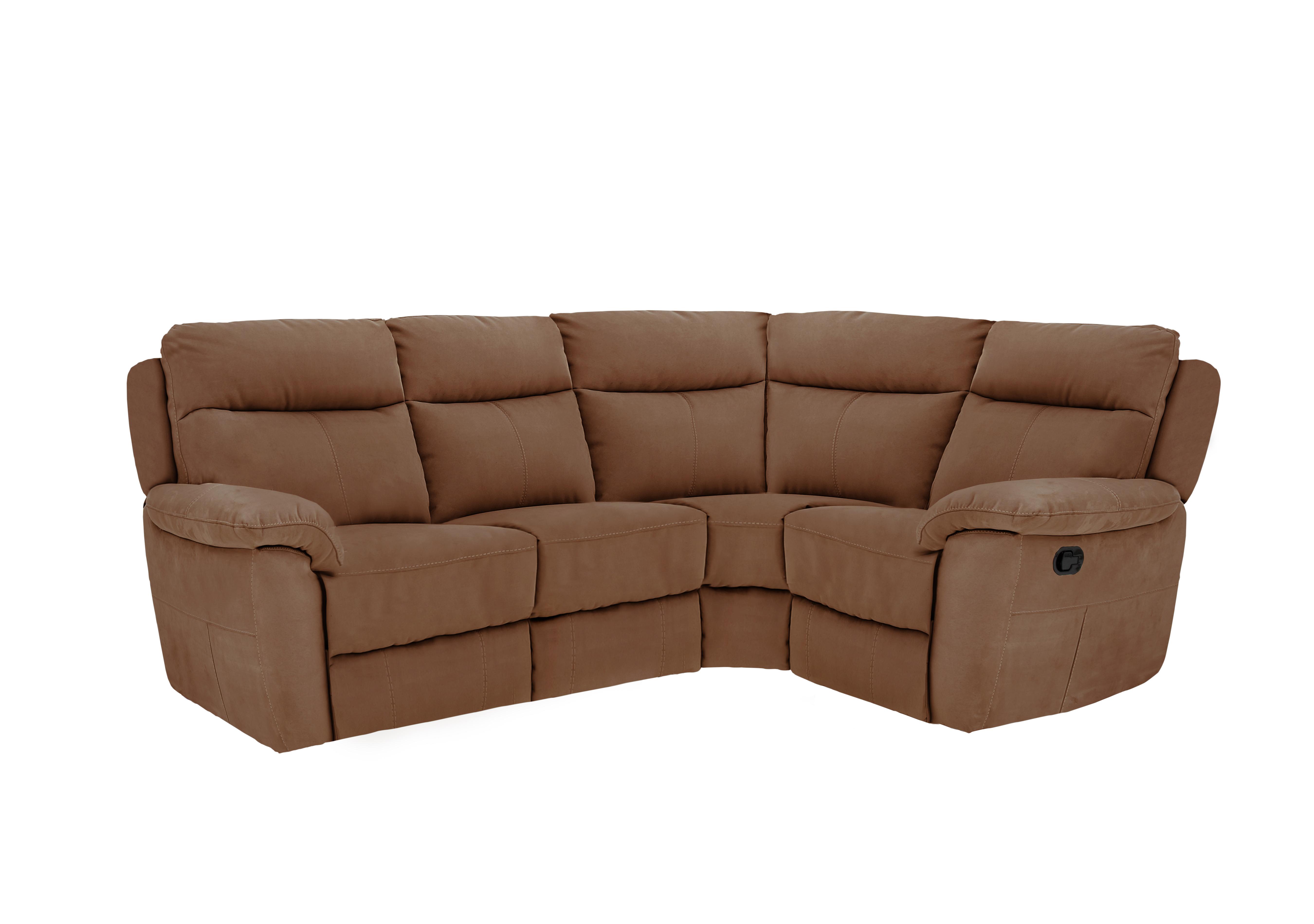 Snug Compact Fabric Corner Sofa in Bfa-Blj-R05 Hazelnut on Furniture Village