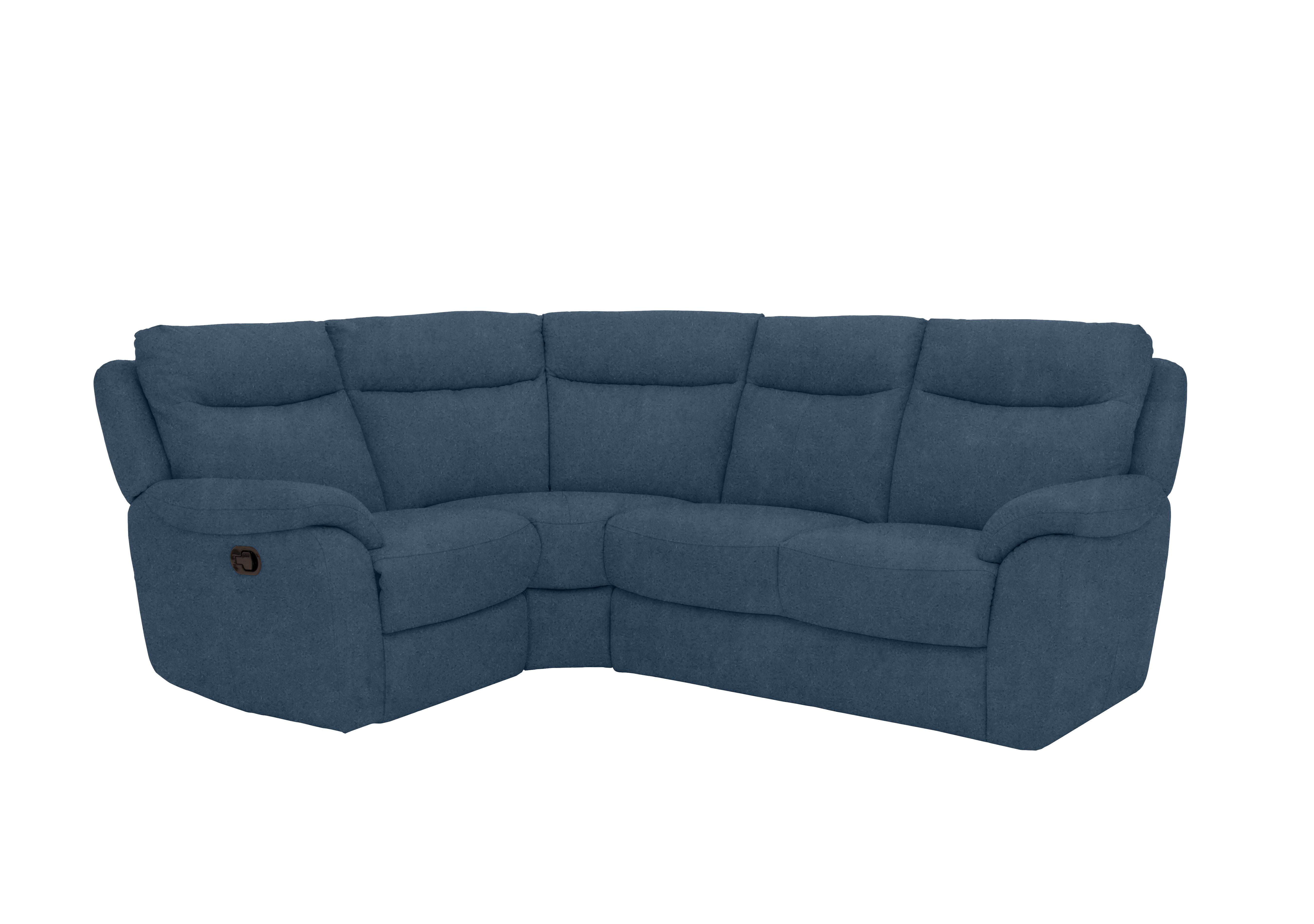 Snug Compact Fabric Corner Sofa in Bfa-Blj-R10 Blue on Furniture Village