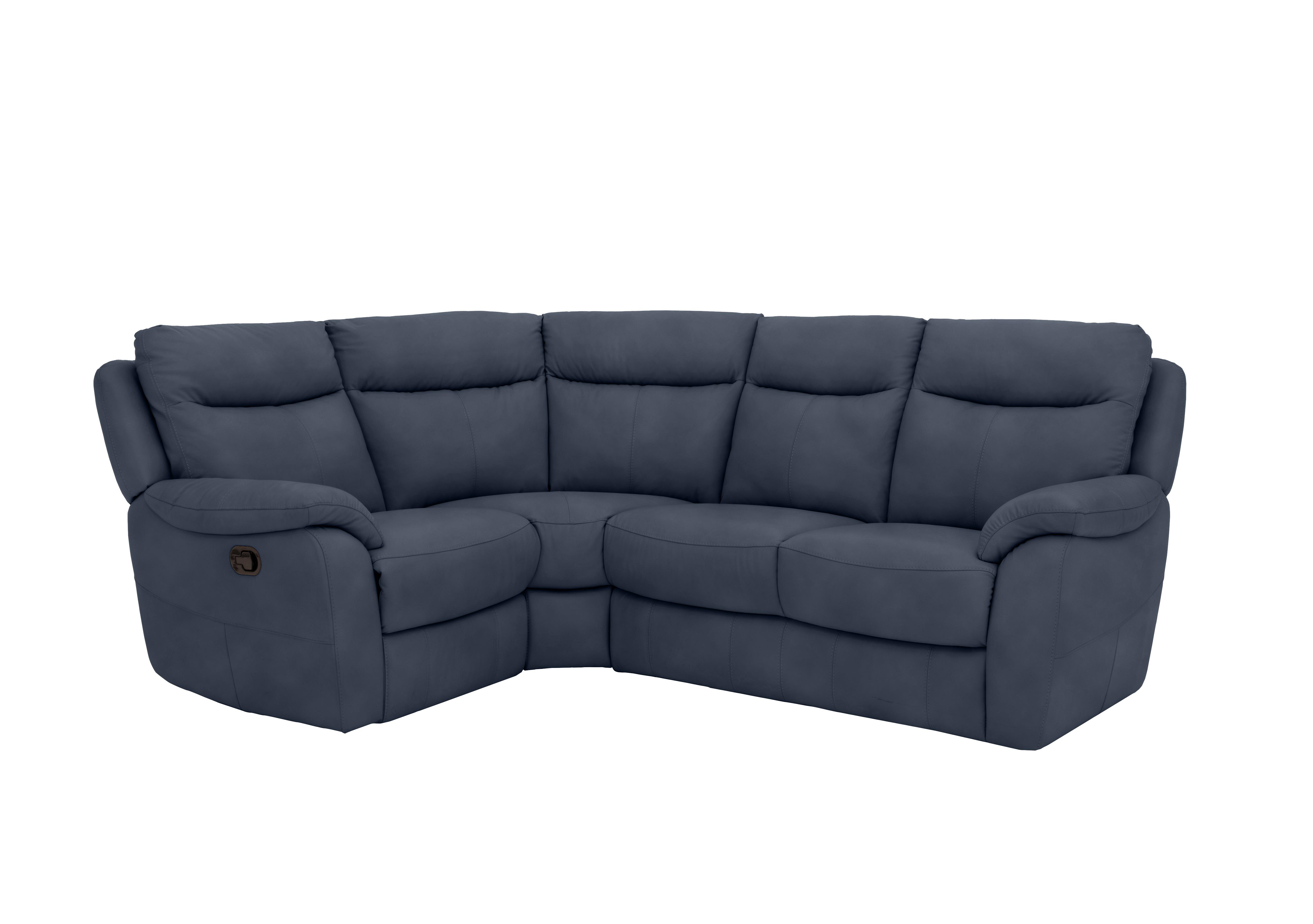 Snug Compact Fabric Corner Sofa in Bfa-Ori-R23 Blue on Furniture Village