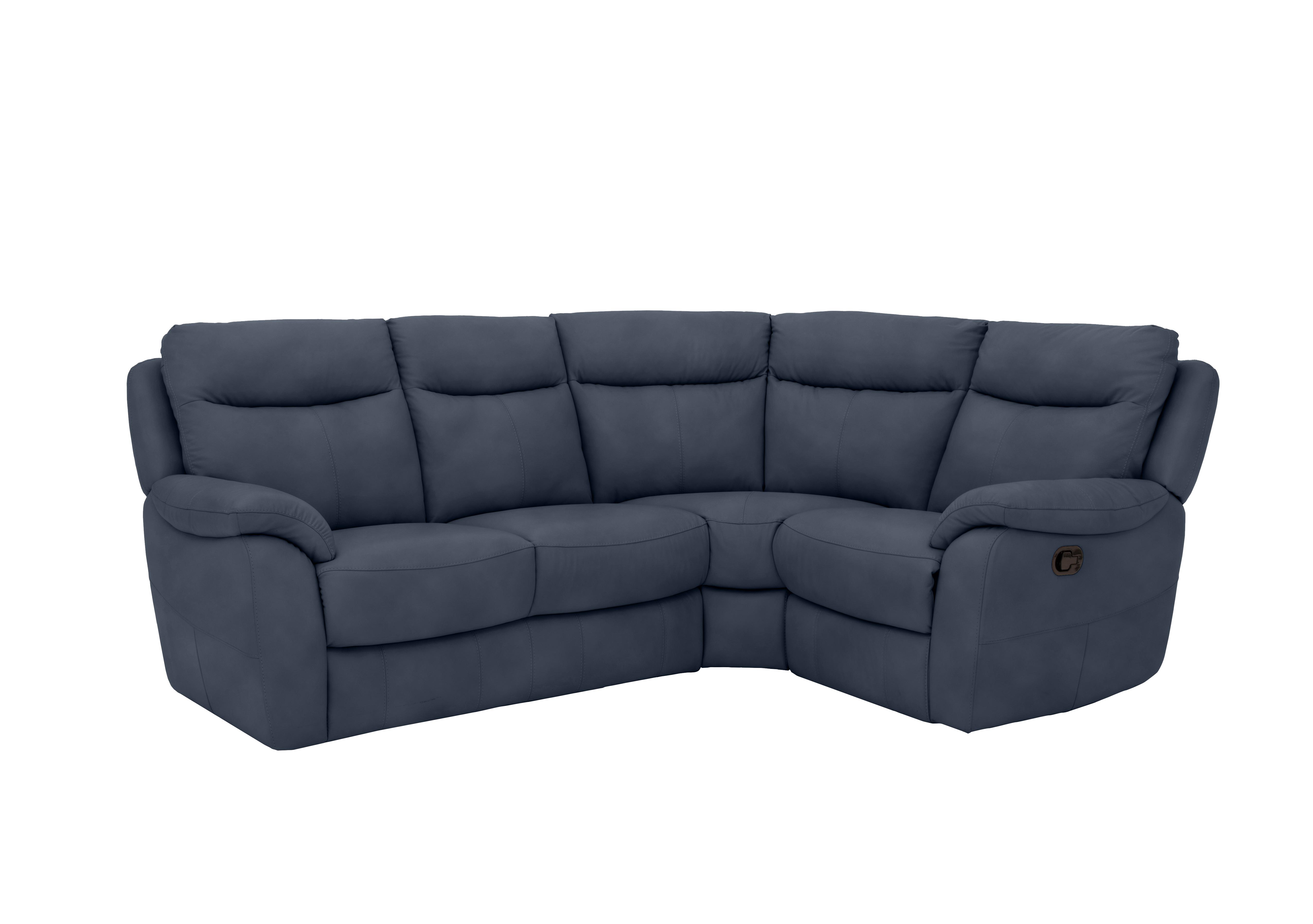 Snug Compact Fabric Corner Sofa in Bfa-Ori-R23 Blue on Furniture Village