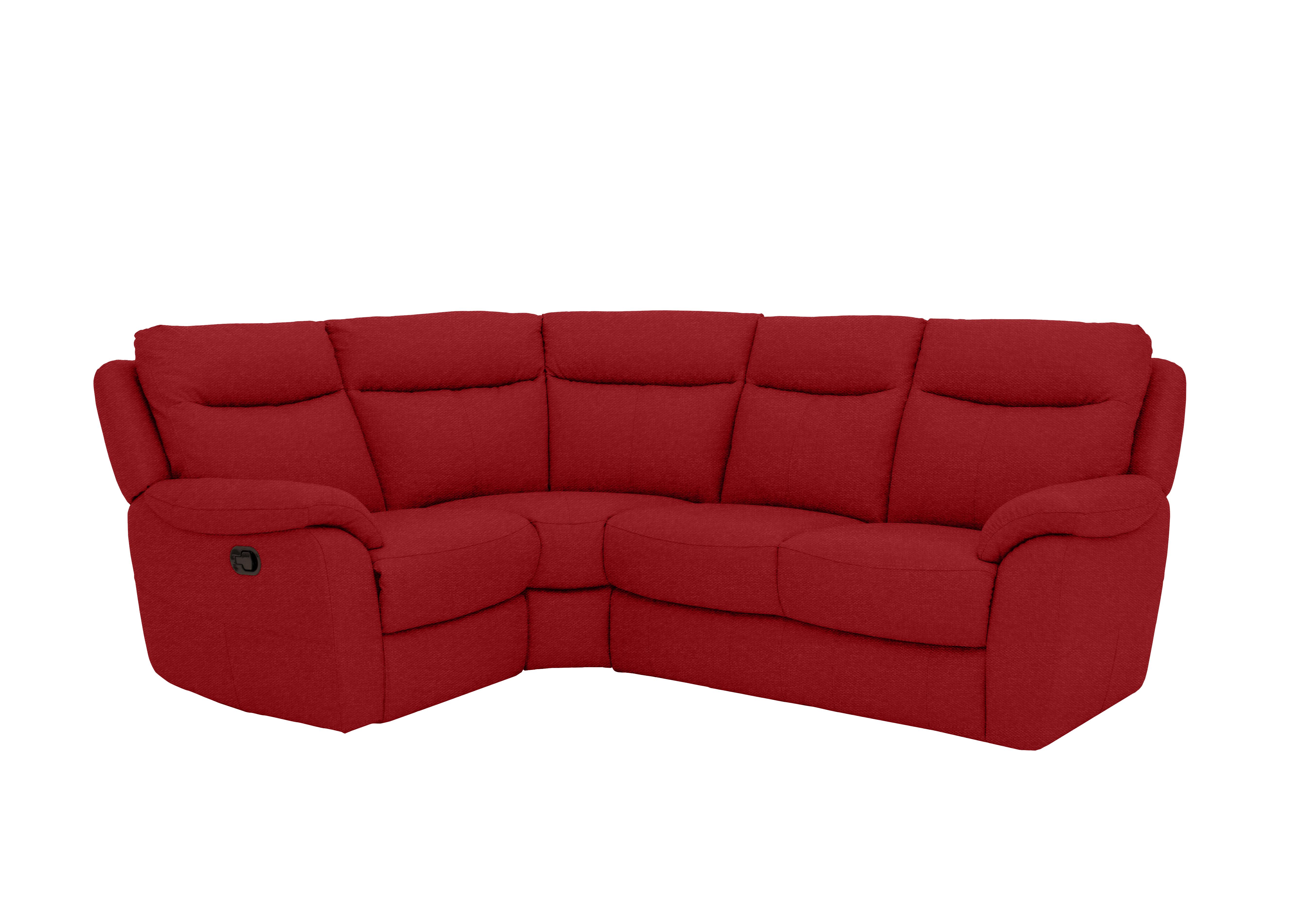 Snug Compact Fabric Corner Sofa in Fab-Blt-R29 Red on Furniture Village