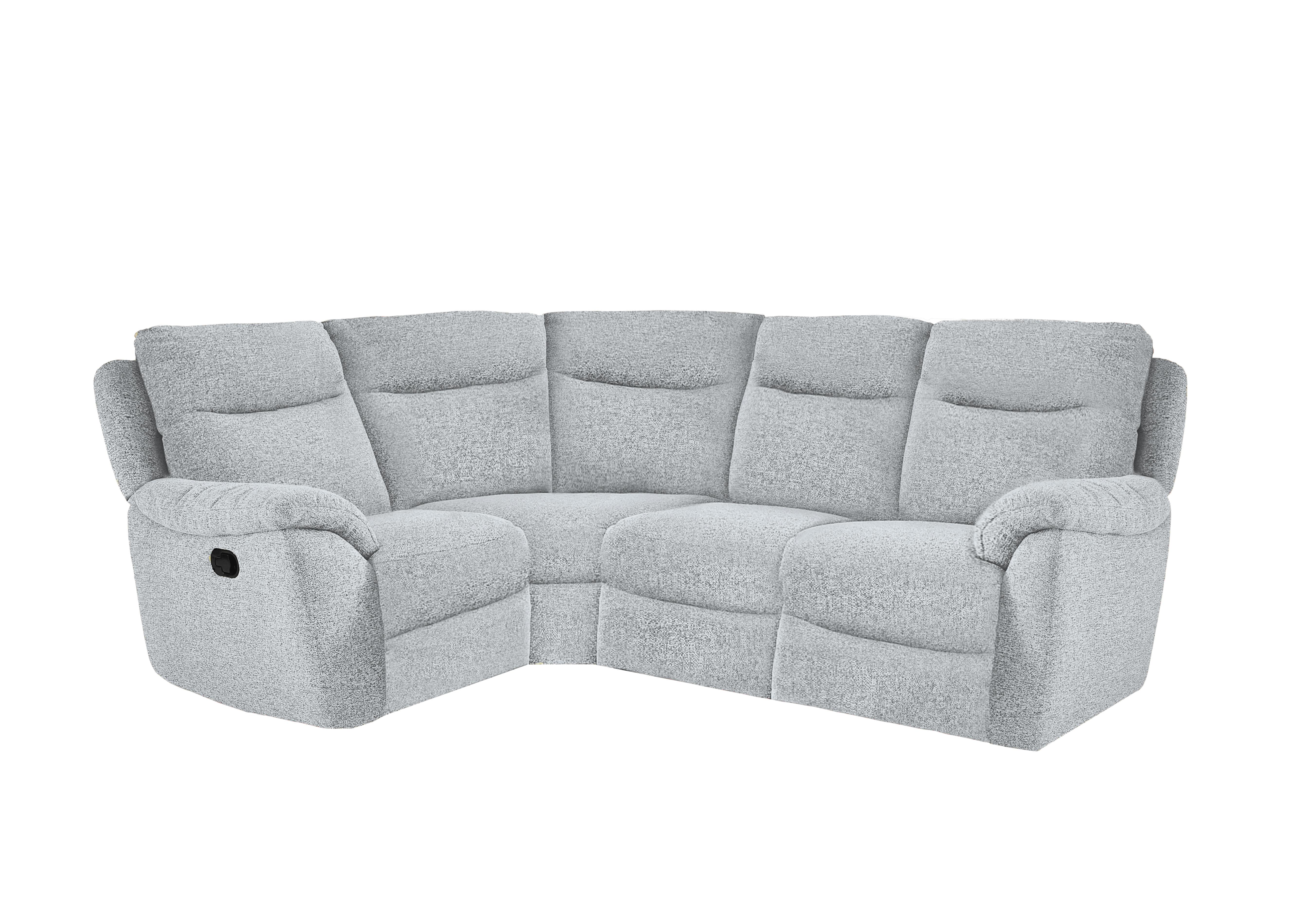 Snug Compact Fabric Corner Sofa in Fab-Chl-R21 Frost on Furniture Village
