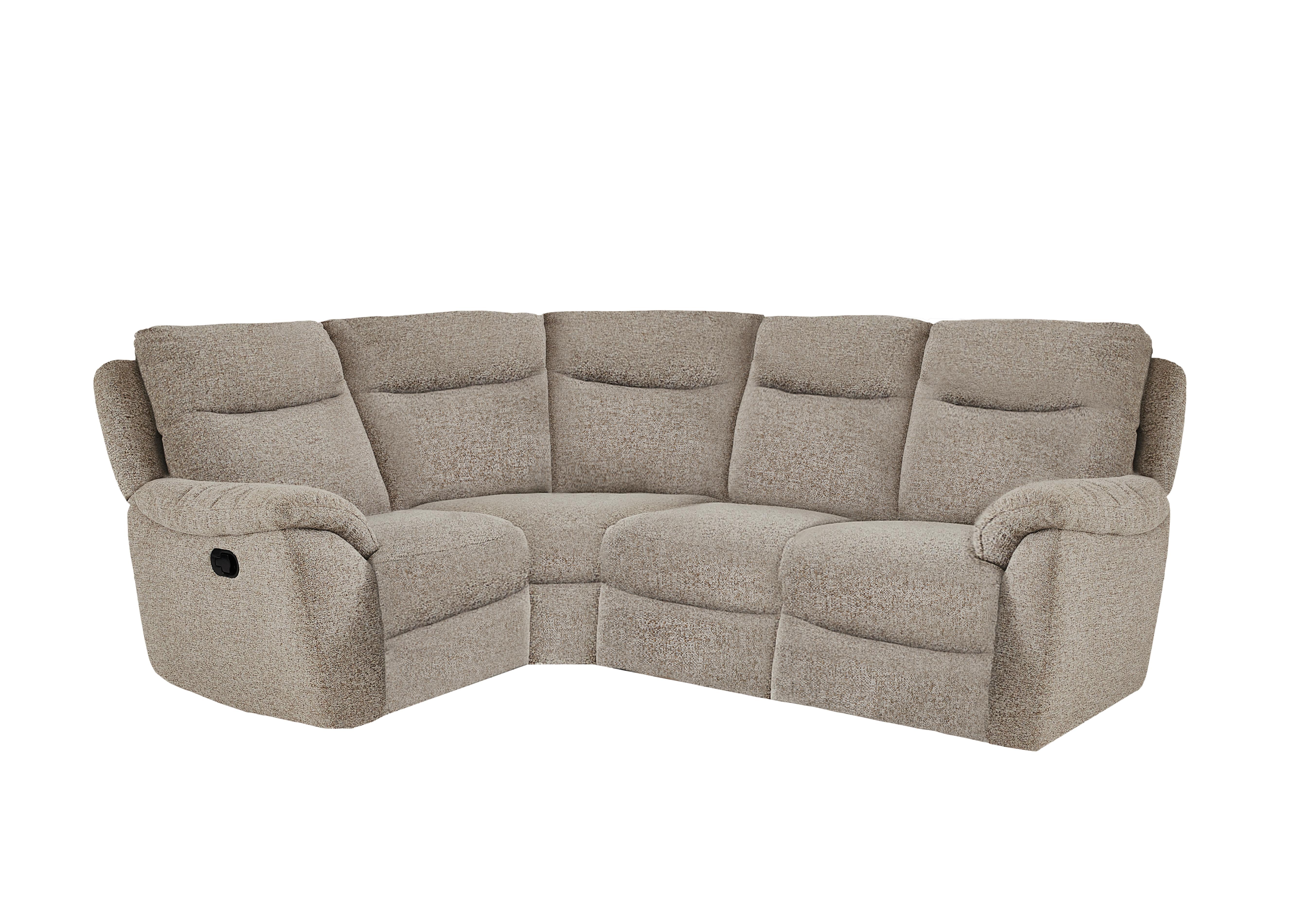 Snug Compact Fabric Corner Sofa in Fab-Chl-R25 Biscuit on Furniture Village