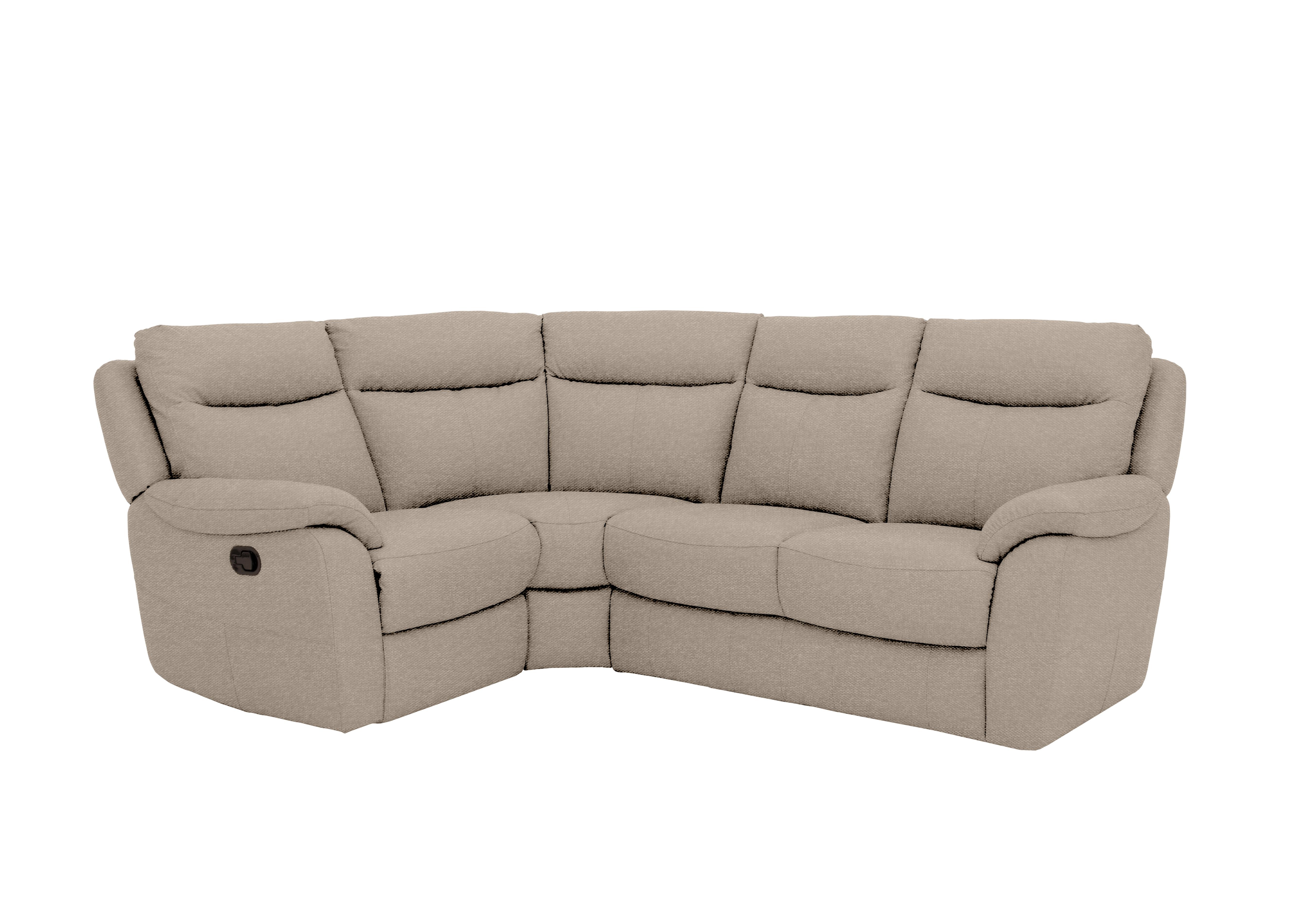 Snug Compact Fabric Corner Sofa in Fab-Ska-R28 Beige on Furniture Village
