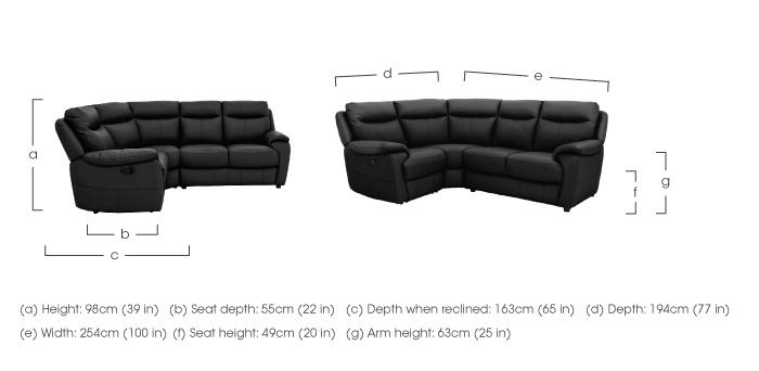 Touch Compact Leather Corner Sofa in  on Furniture Village