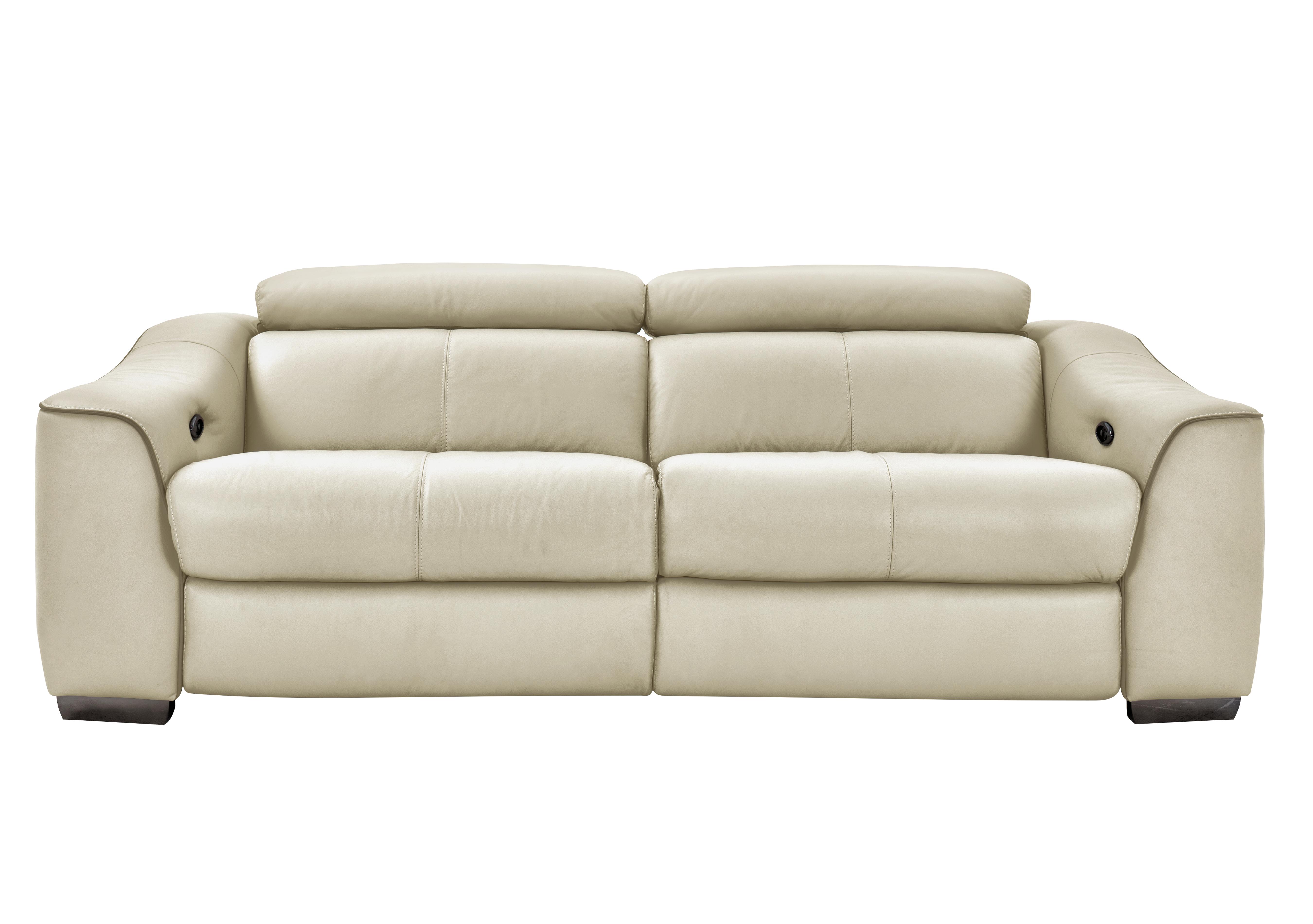 Elixir 3 Seater Leather Power Sofa with Power Headrests in Bv3550 Light Beige See Comment on Furniture Village