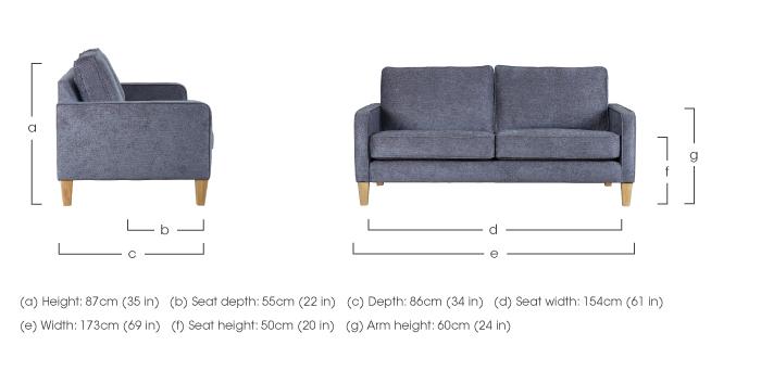 Maddox 3 Seater Fabric Sofa in  on Furniture Village