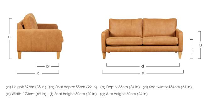 Maddox 3 Seater Leather Look Sofa in  on Furniture Village
