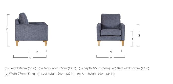 Maddox Fabric Armchair in  on Furniture Village