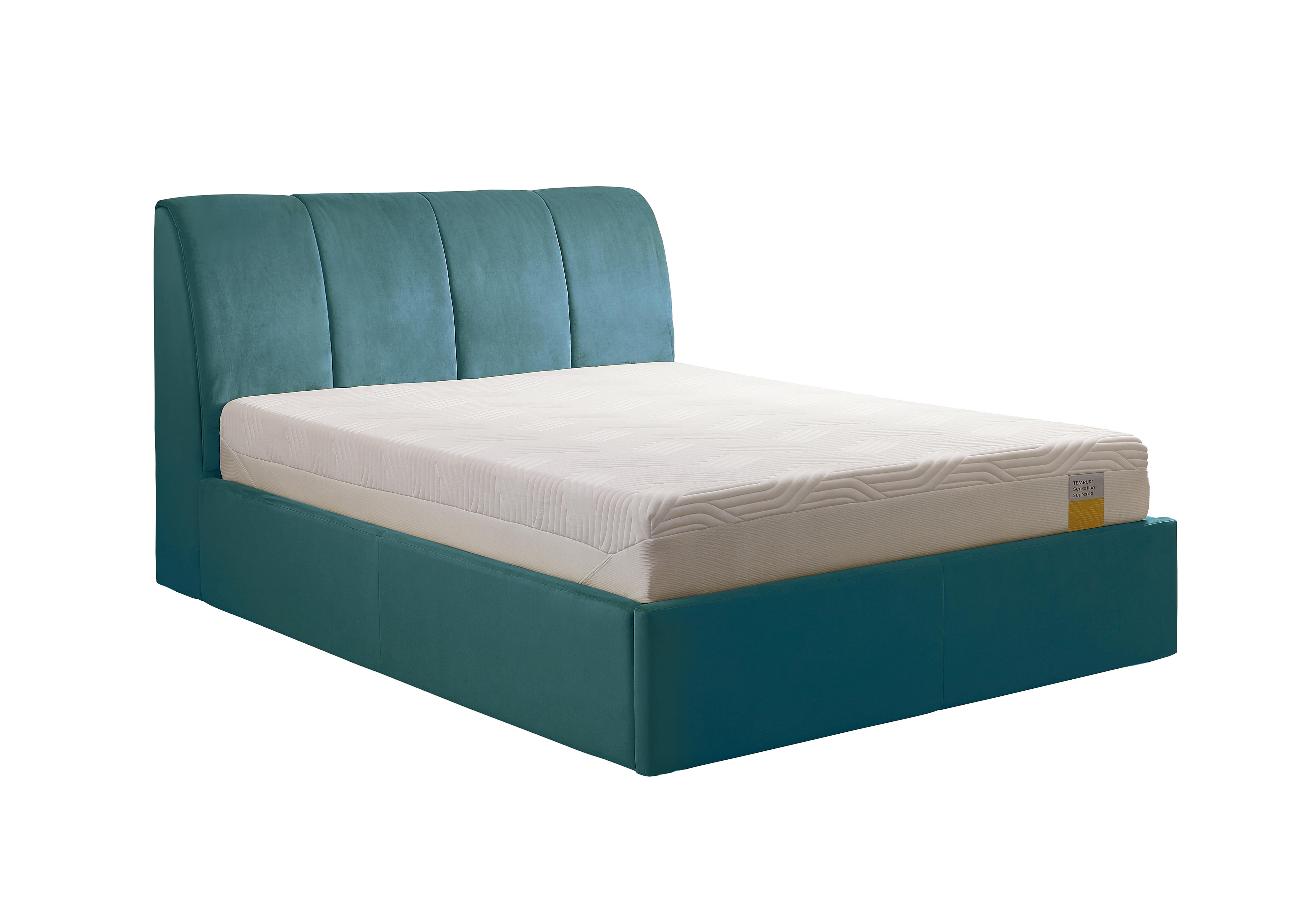 Harrington Ottoman Bed Frame in Sd L Blu Sundance Light Blue on Furniture Village